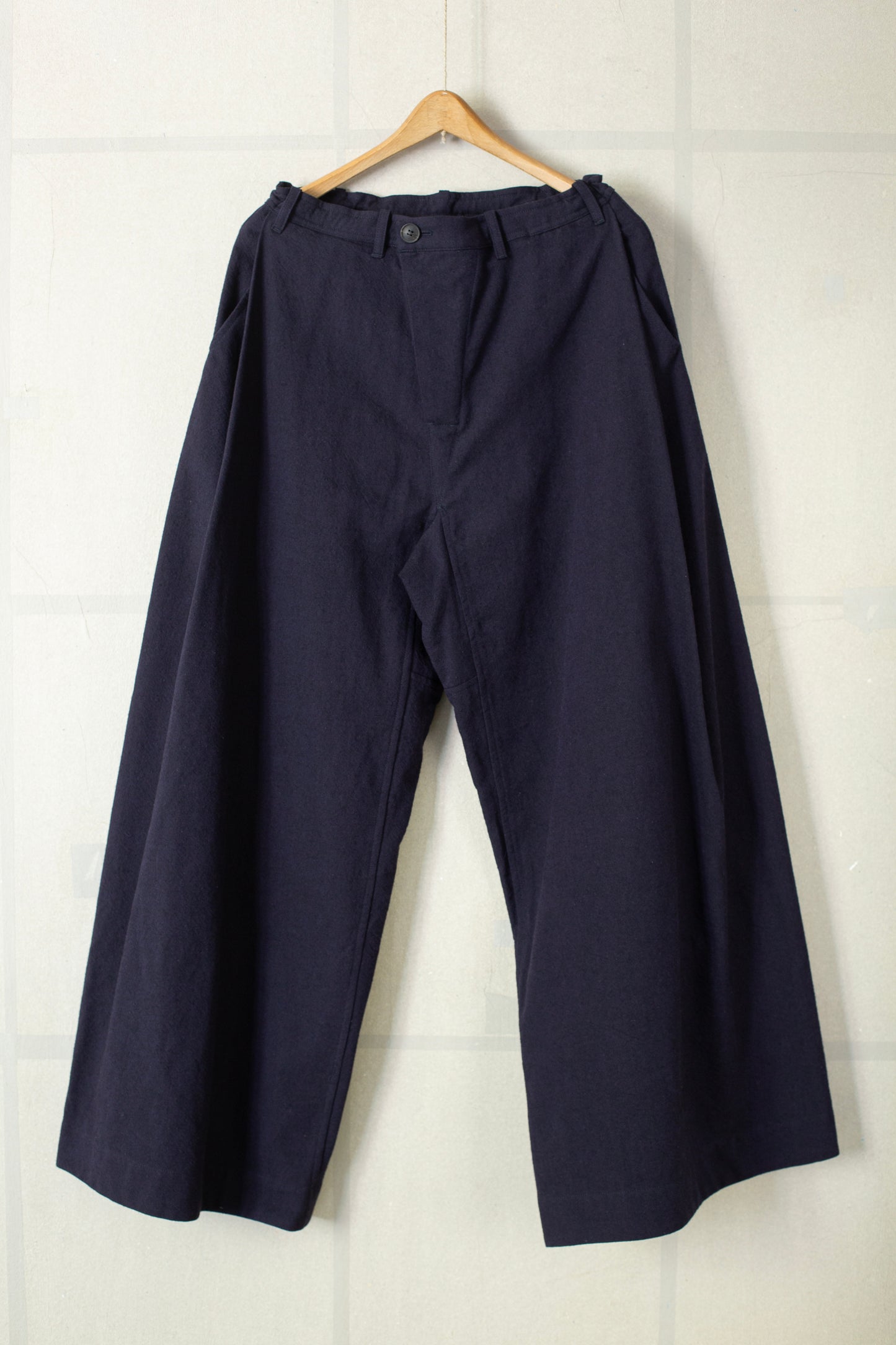 TROUSERS#83 - COTTON WOOL WASHED TWILL MIDNIGHT