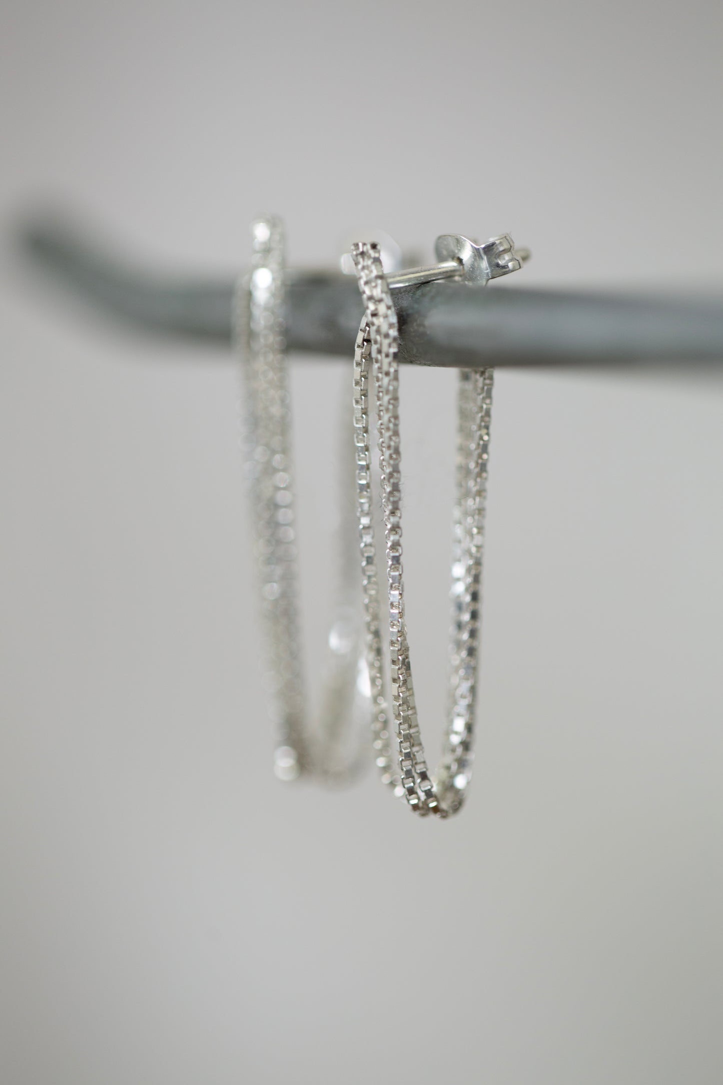 Pair Of Silver Chain Earrings M