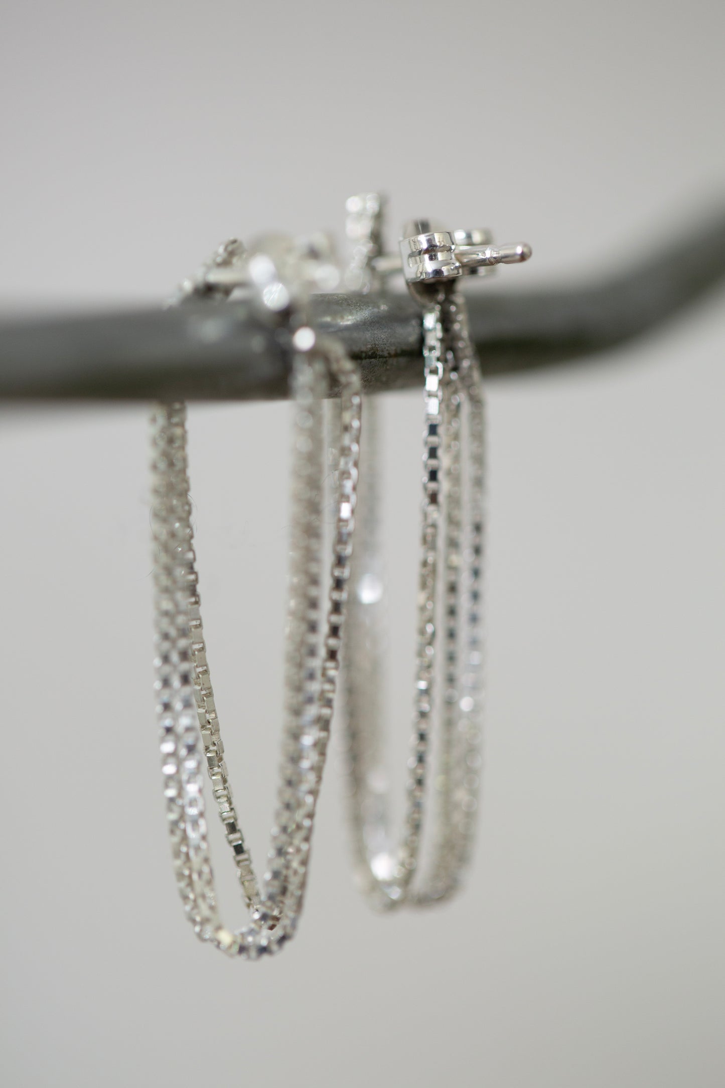 Pair Of Silver Chain Earrings M