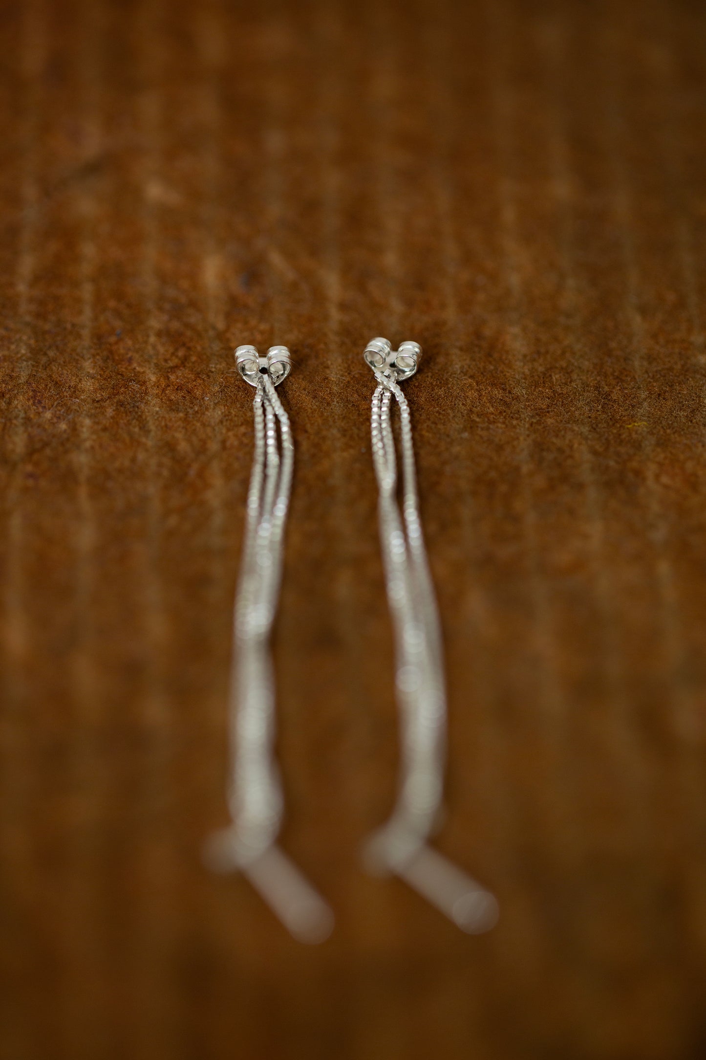 Pair Of Silver Chain Earrings M