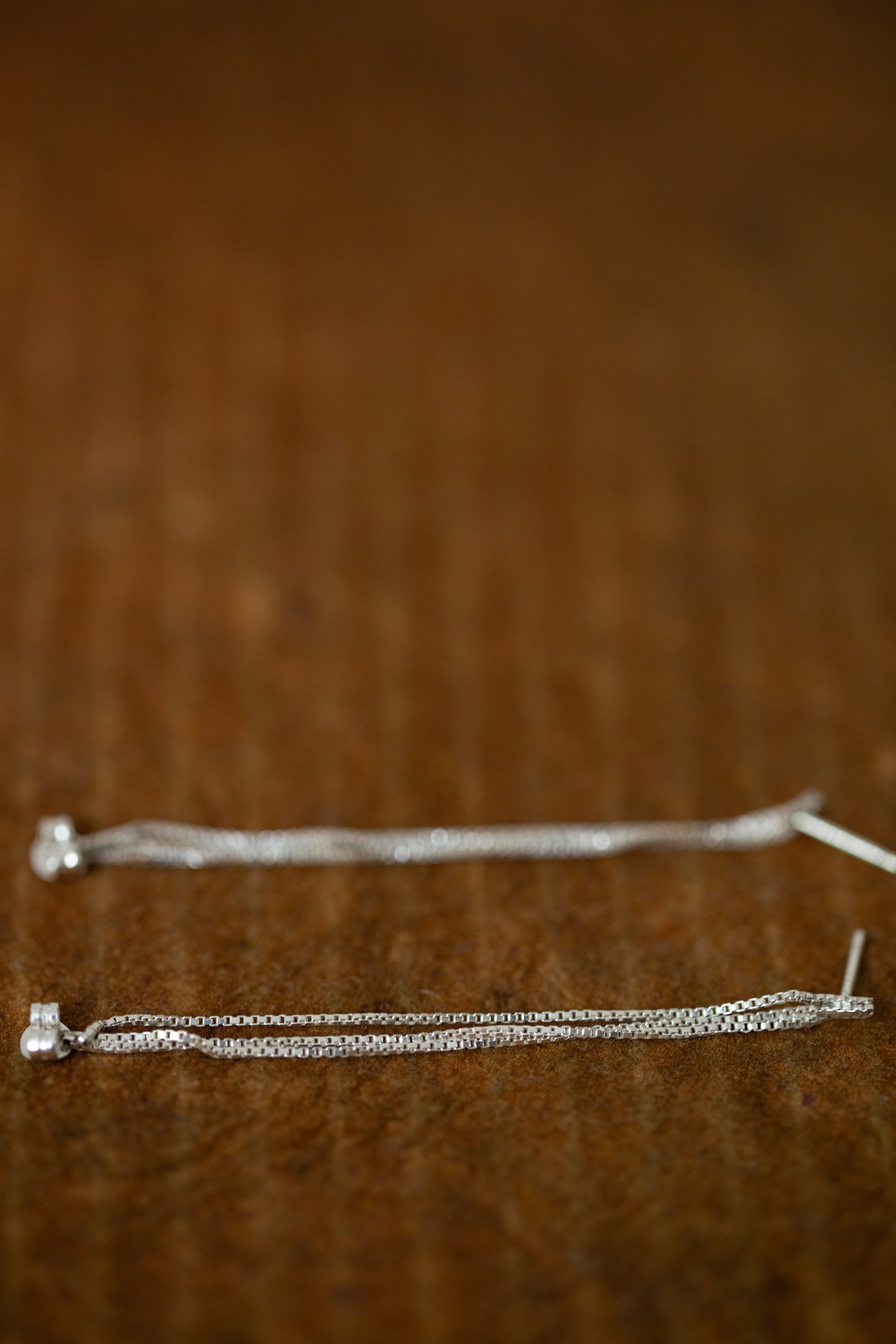 Pair Of Silver Chain Earrings M