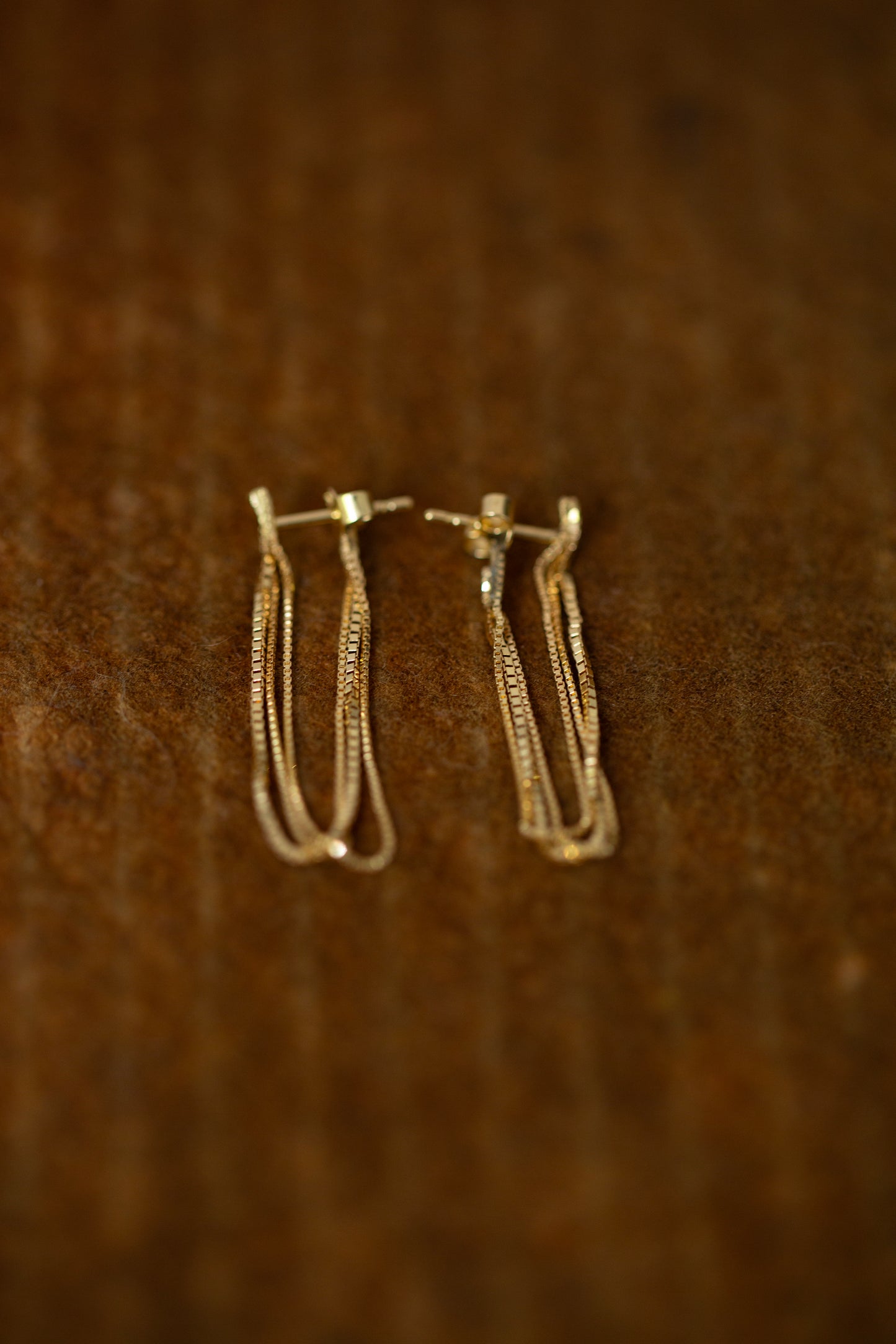 Pair Of Gold Chain Earrings M