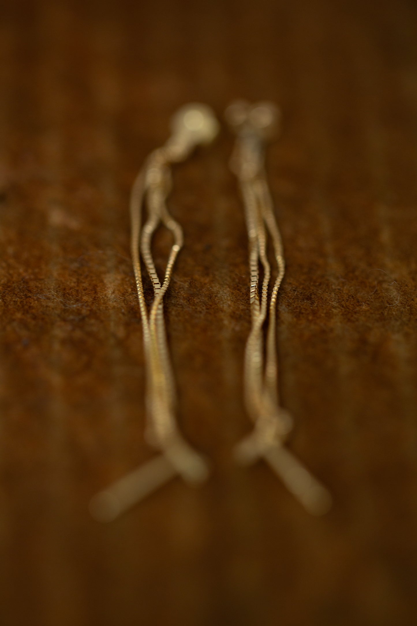 Pair Of Gold Chain Earrings M