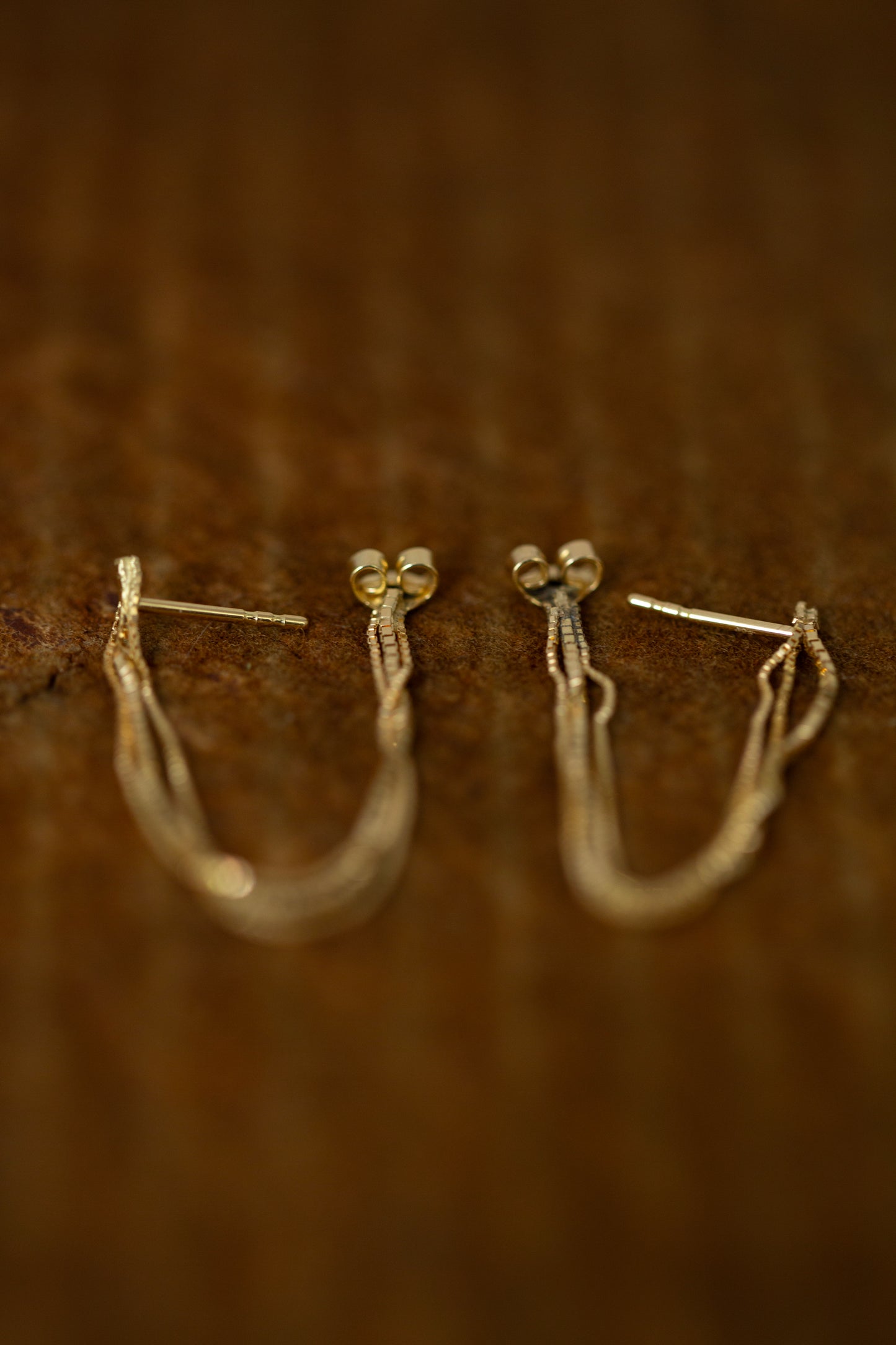 Pair Of Gold Chain Earrings M