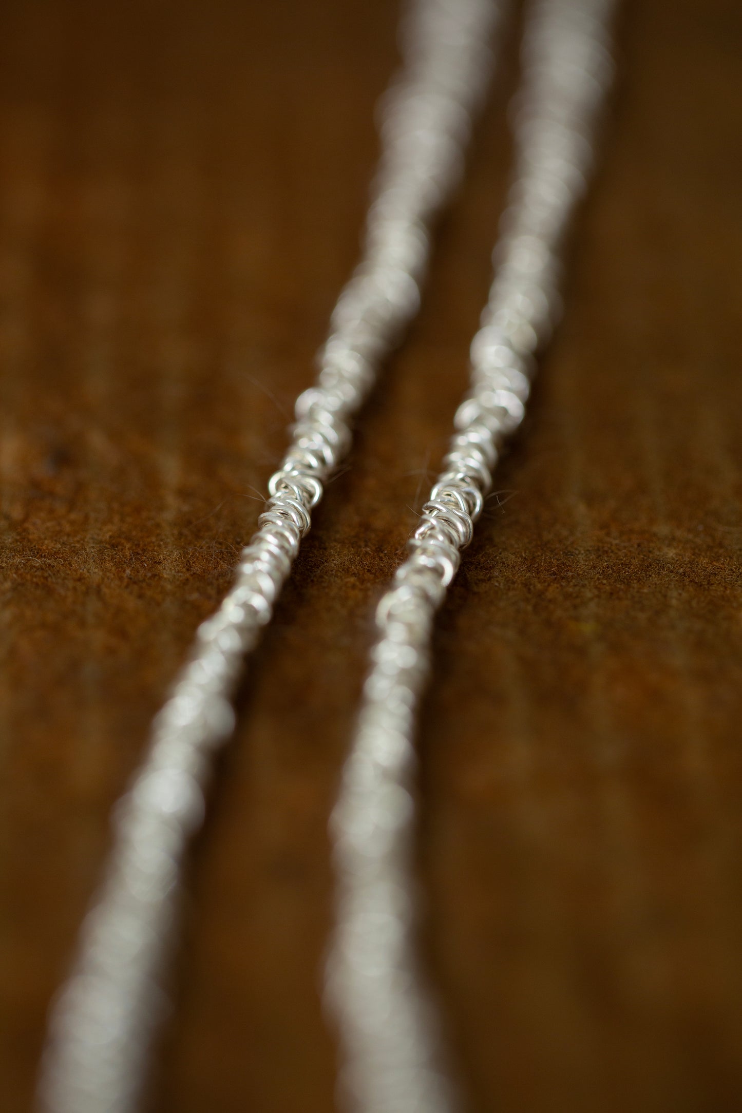 Gathered Necklace in silver