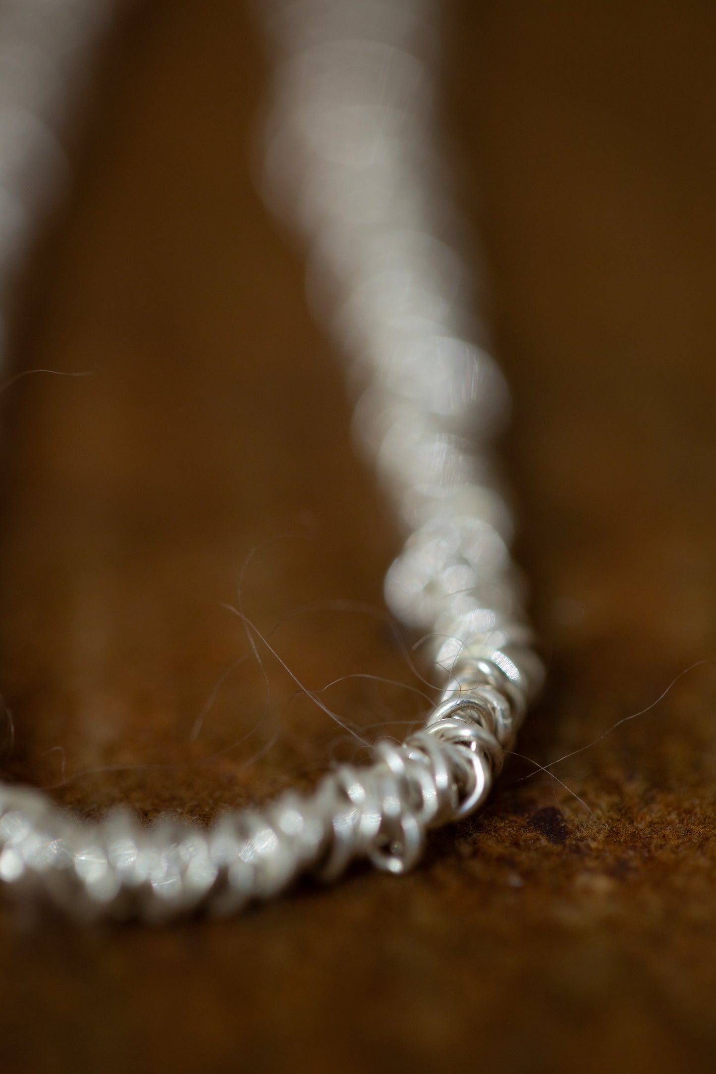 Gathered Necklace in silver