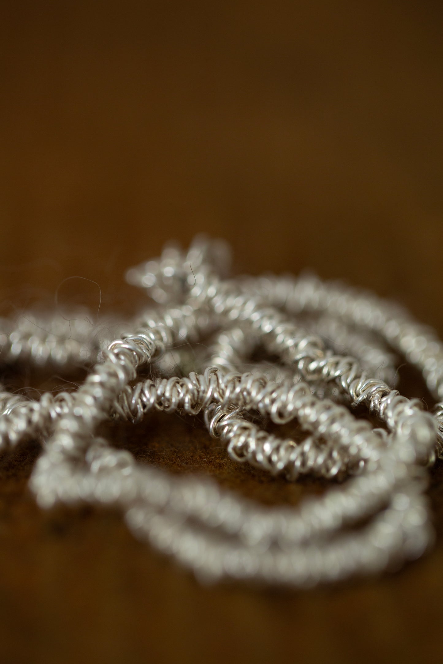 Gathered Necklace in silver