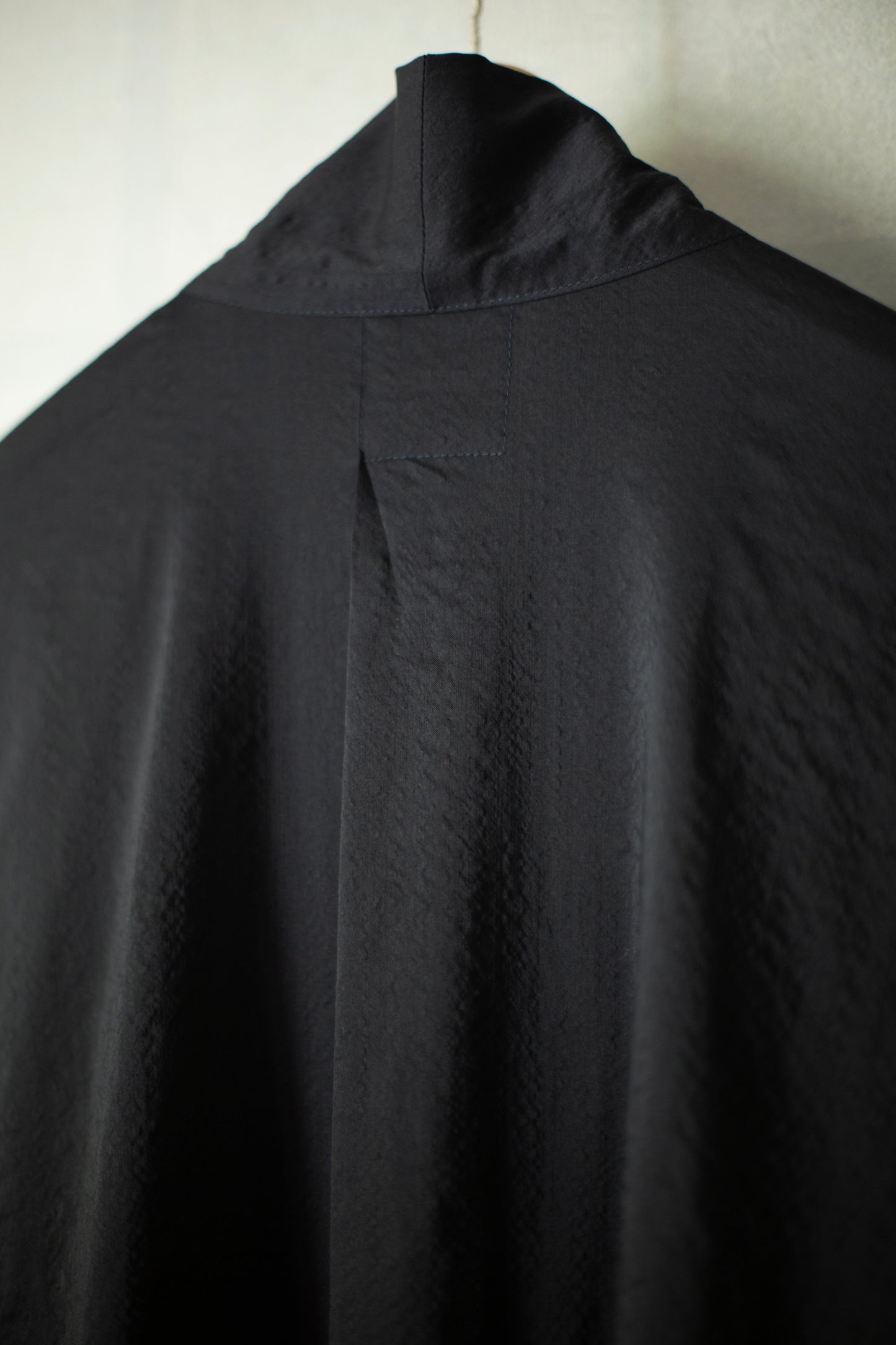 TUNIC#37 - BOILED WOOL SILK CLOTH BLACK