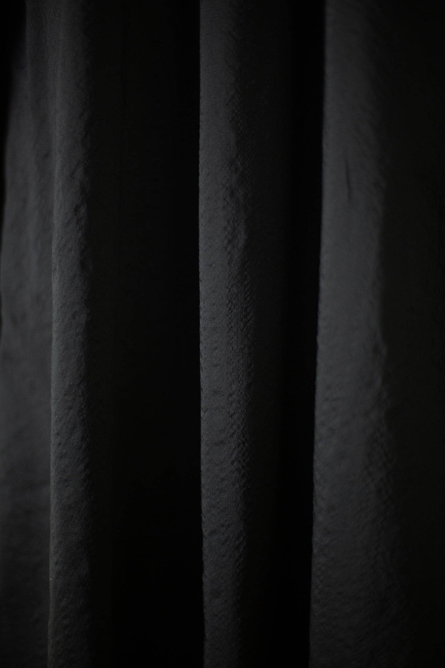 TUNIC#37 - BOILED WOOL SILK CLOTH BLACK