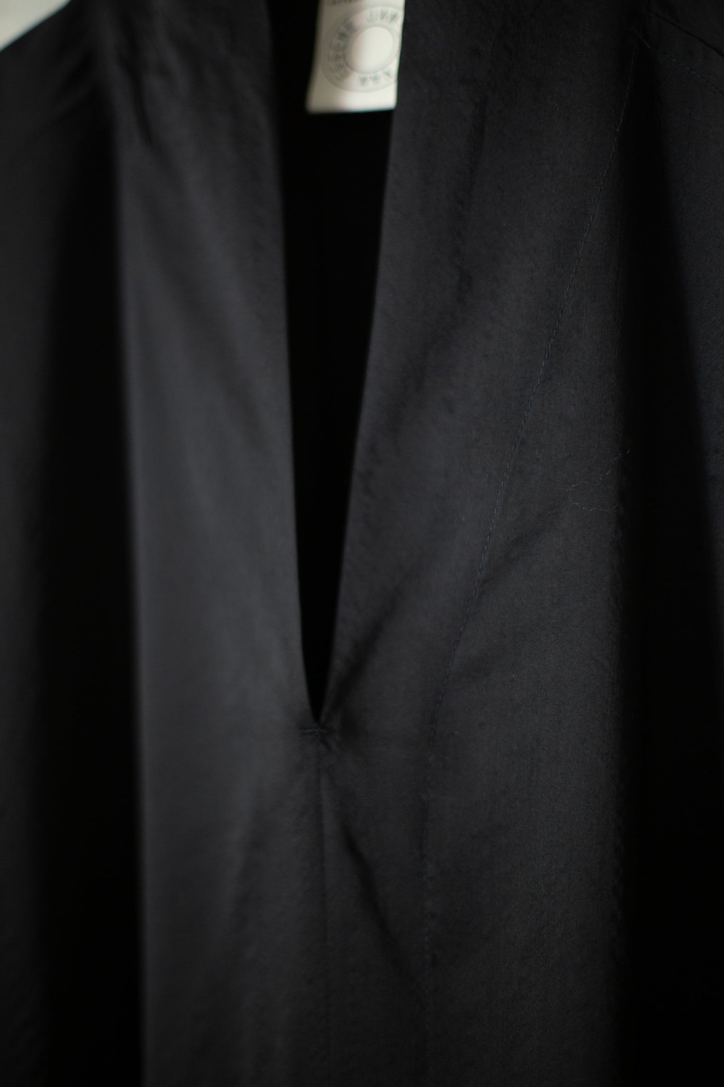 TUNIC#37 - BOILED WOOL SILK CLOTH BLACK