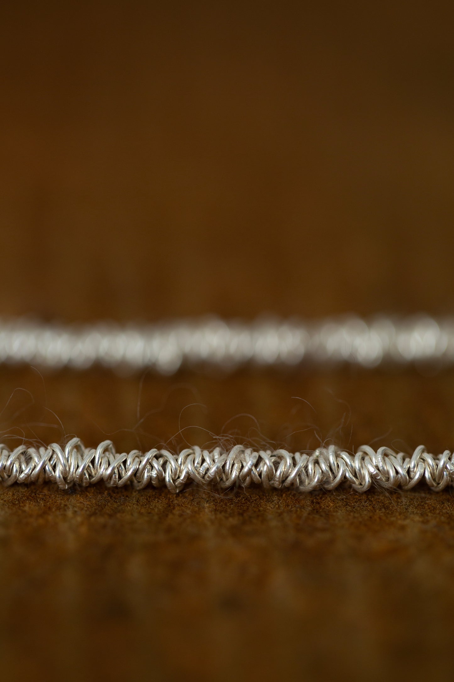Gathered Necklace in silver