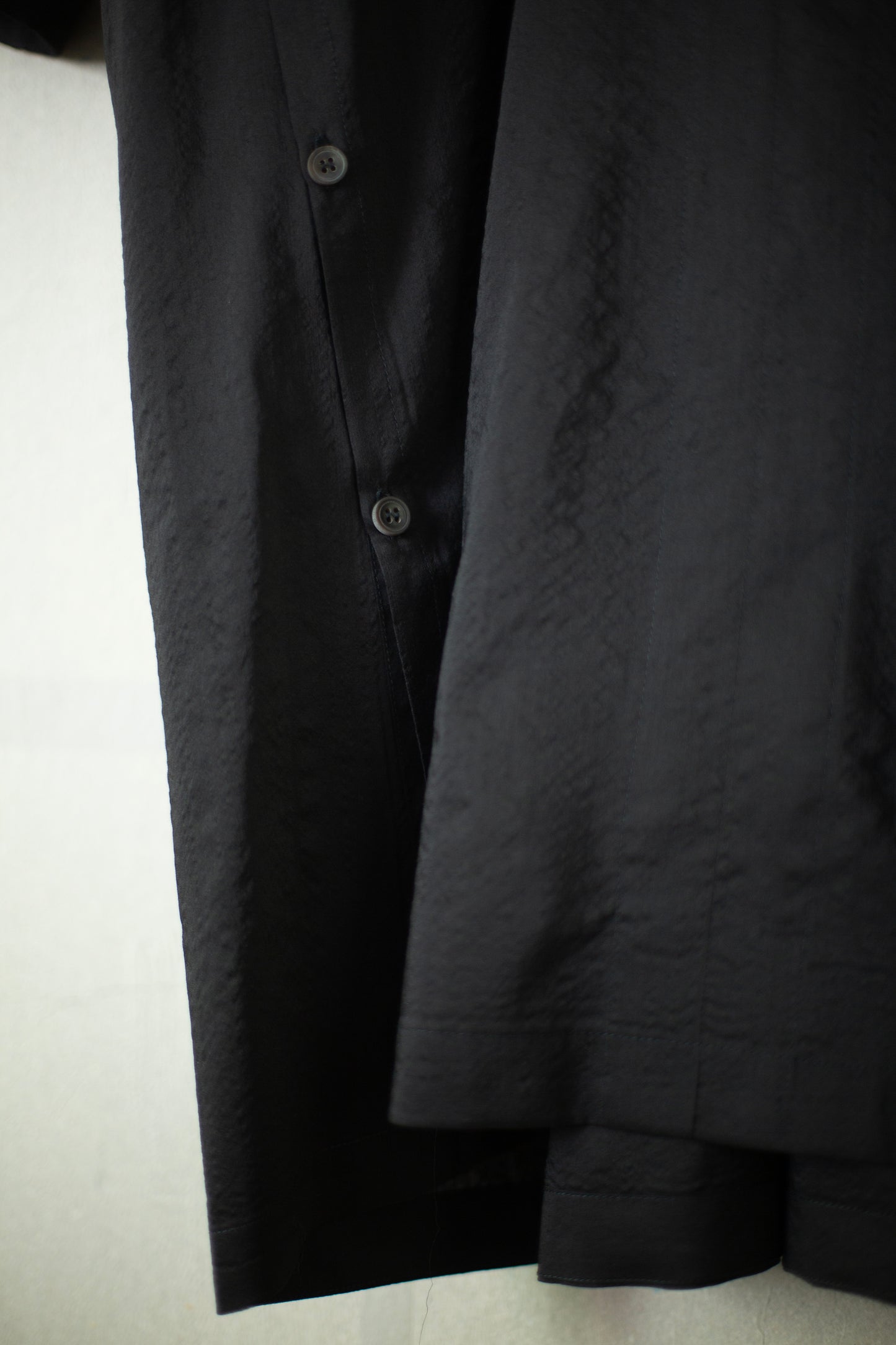 TUNIC#37 - BOILED WOOL SILK CLOTH BLACK