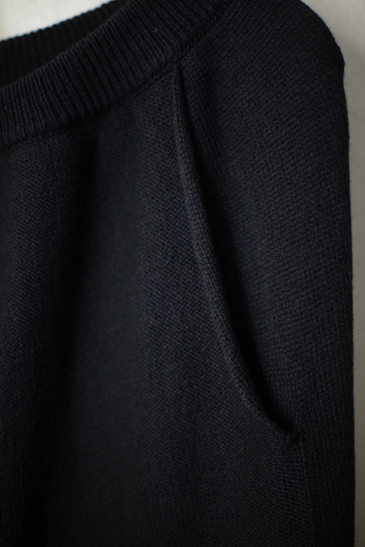 Black knit pullon pants