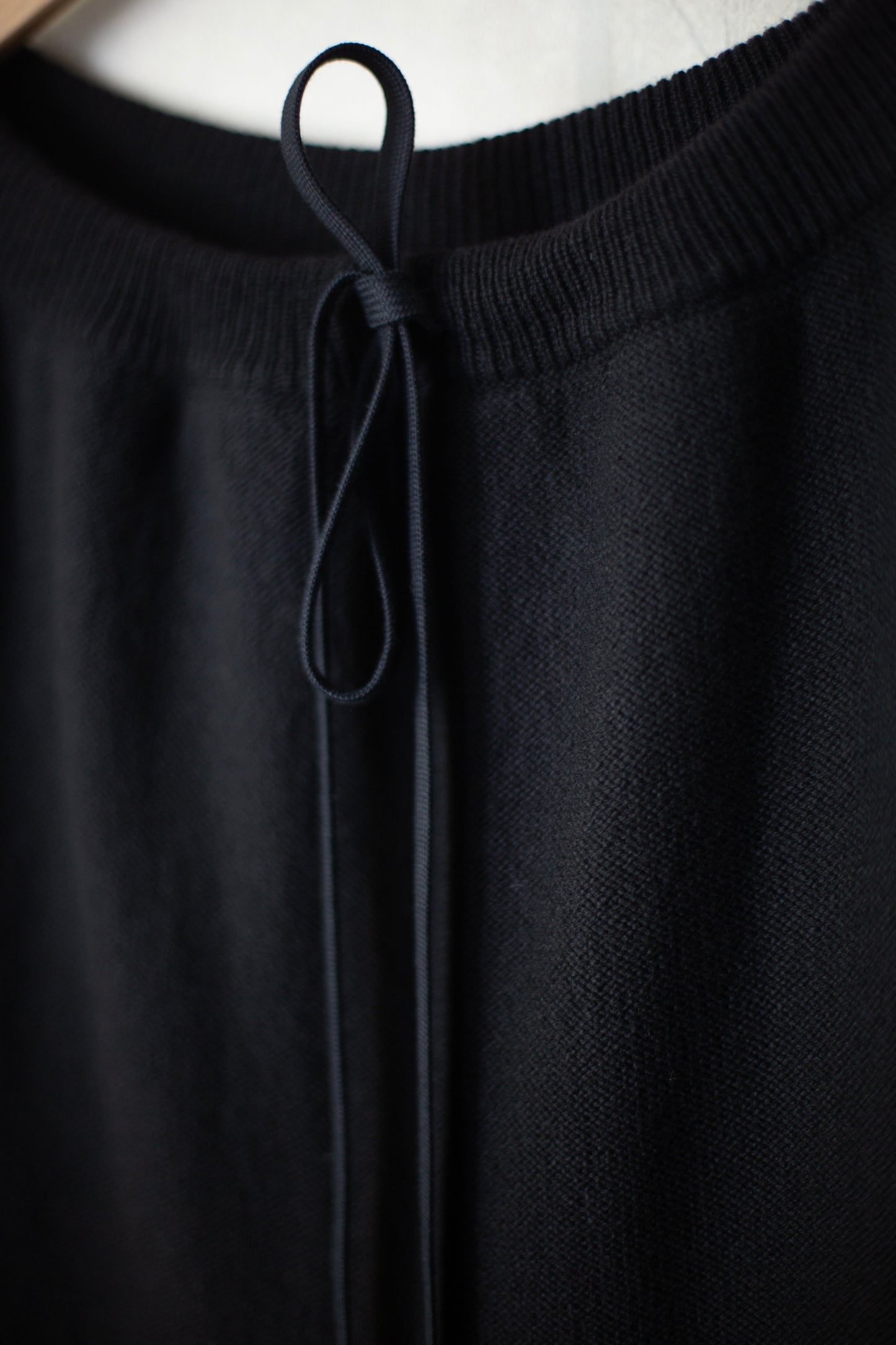 Black knit pullon pants