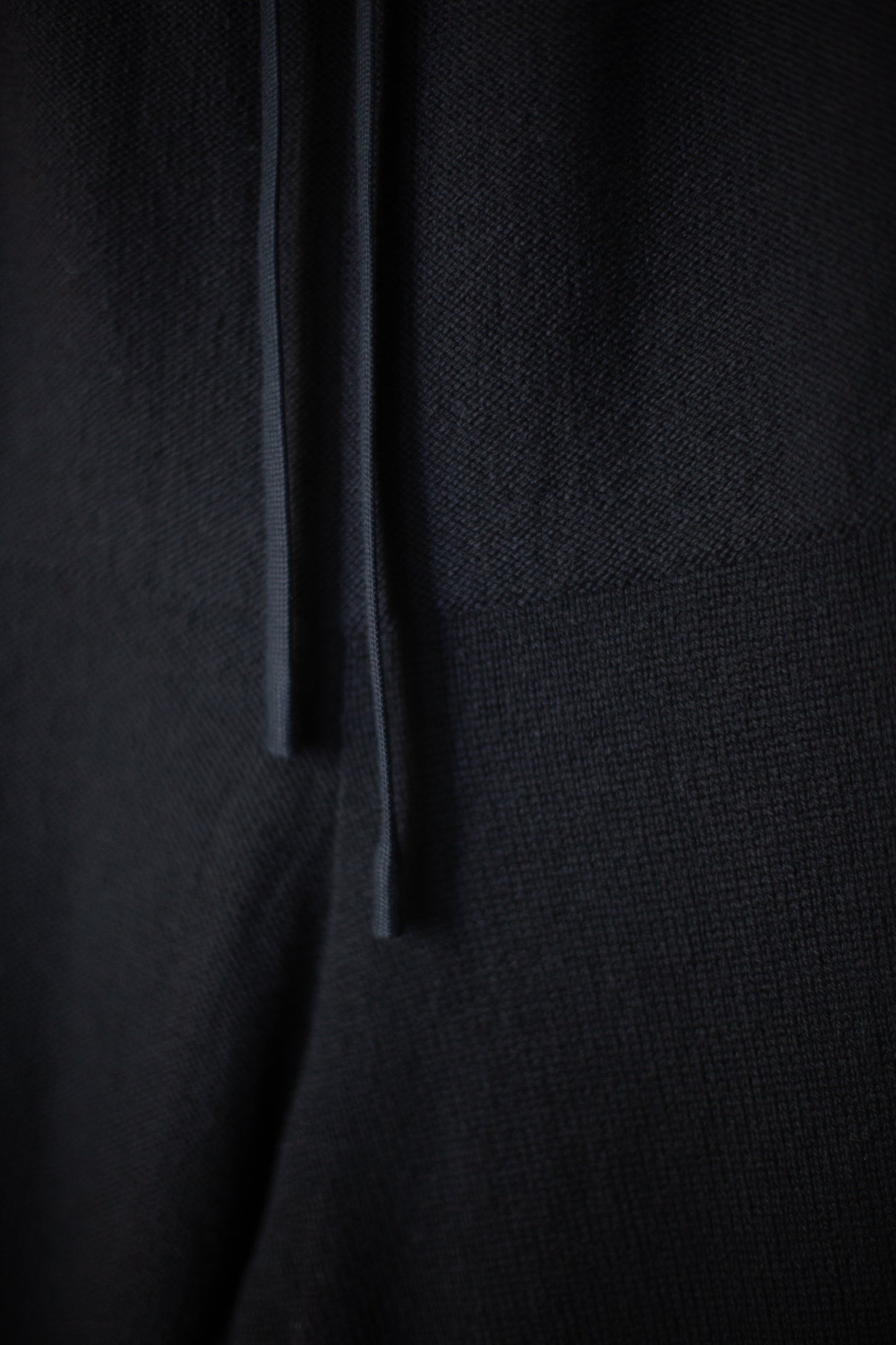 Black knit pullon pants