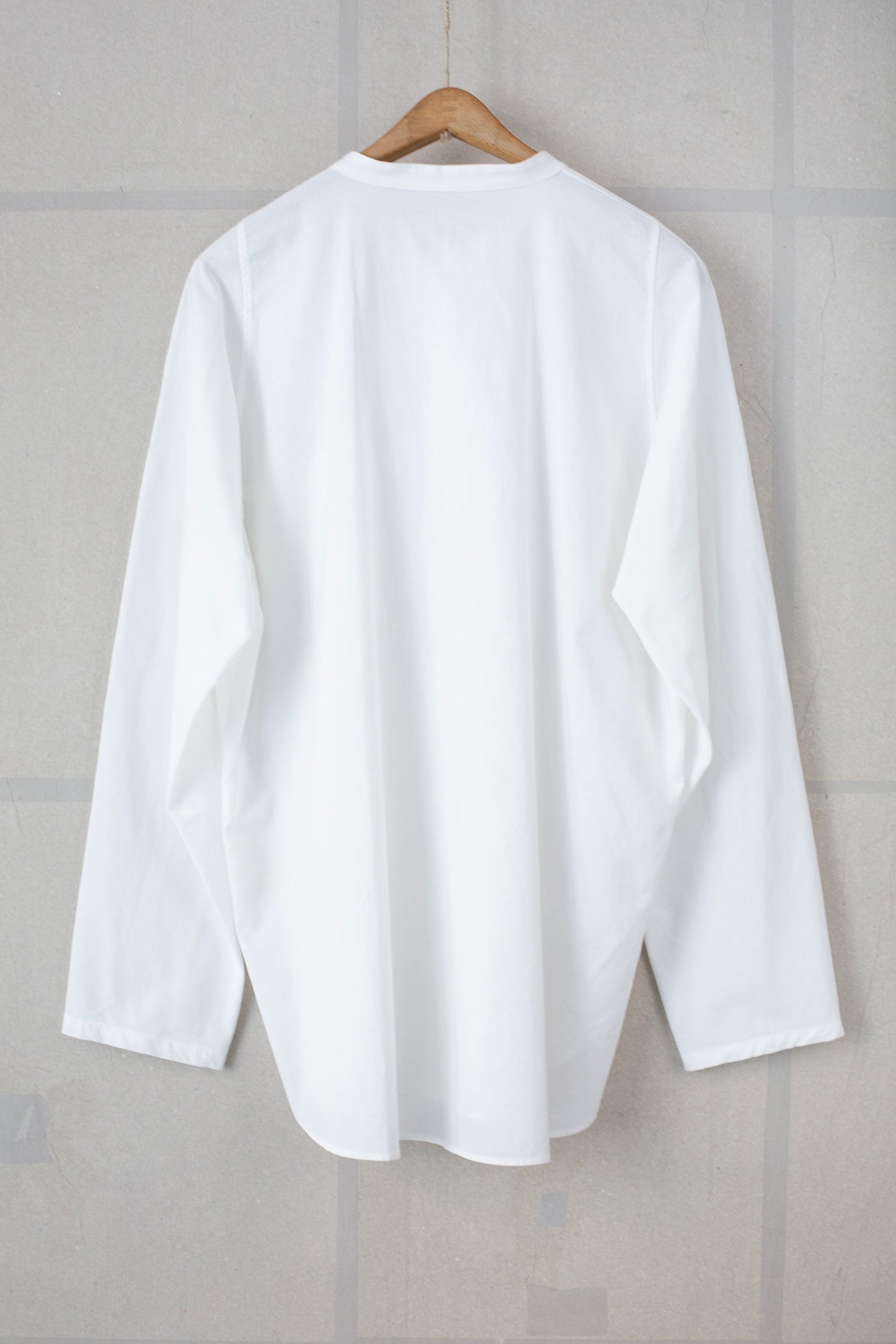 white cotton no collar shirt