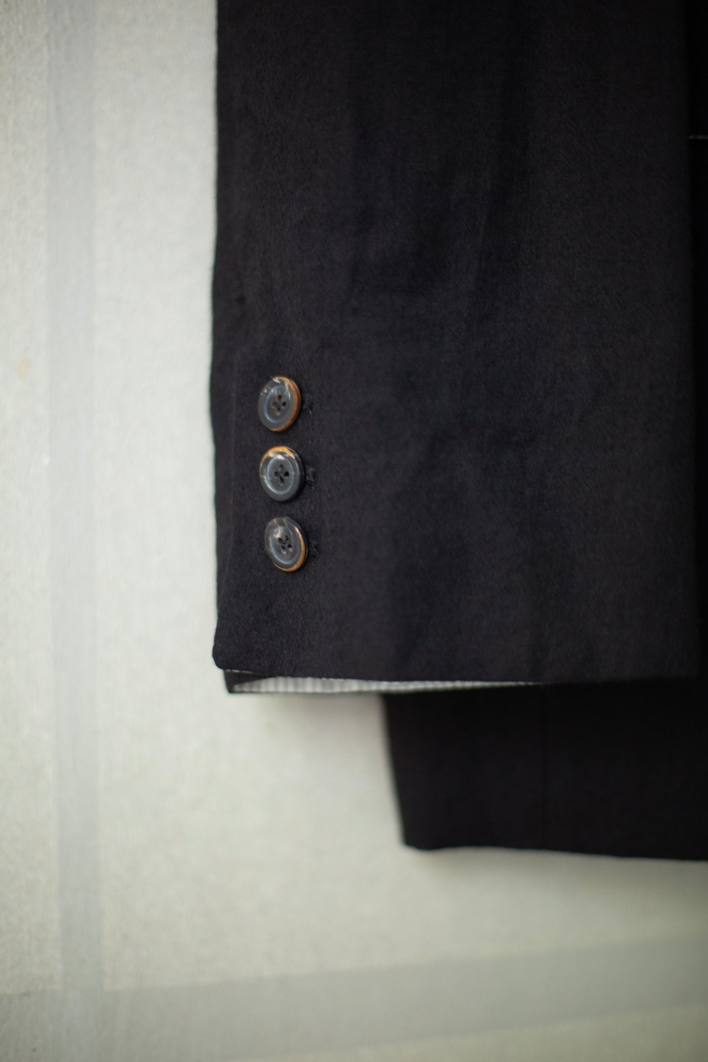 Black two-button Relaxed Coat