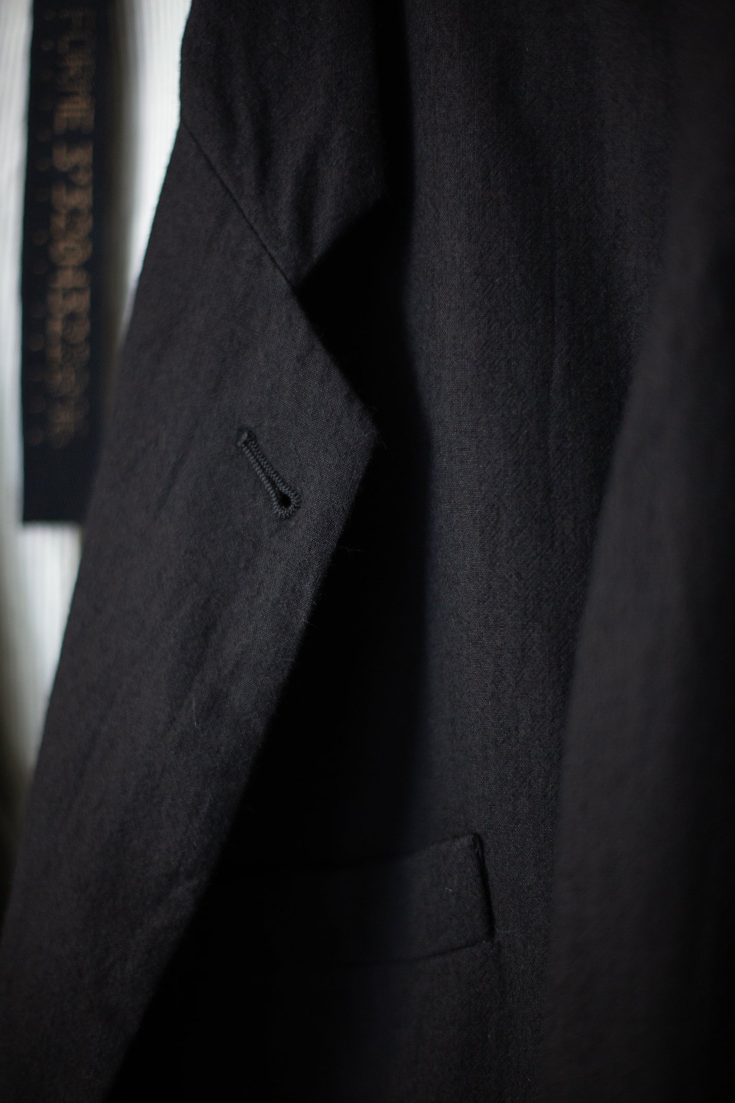 Black two-button Relaxed Coat