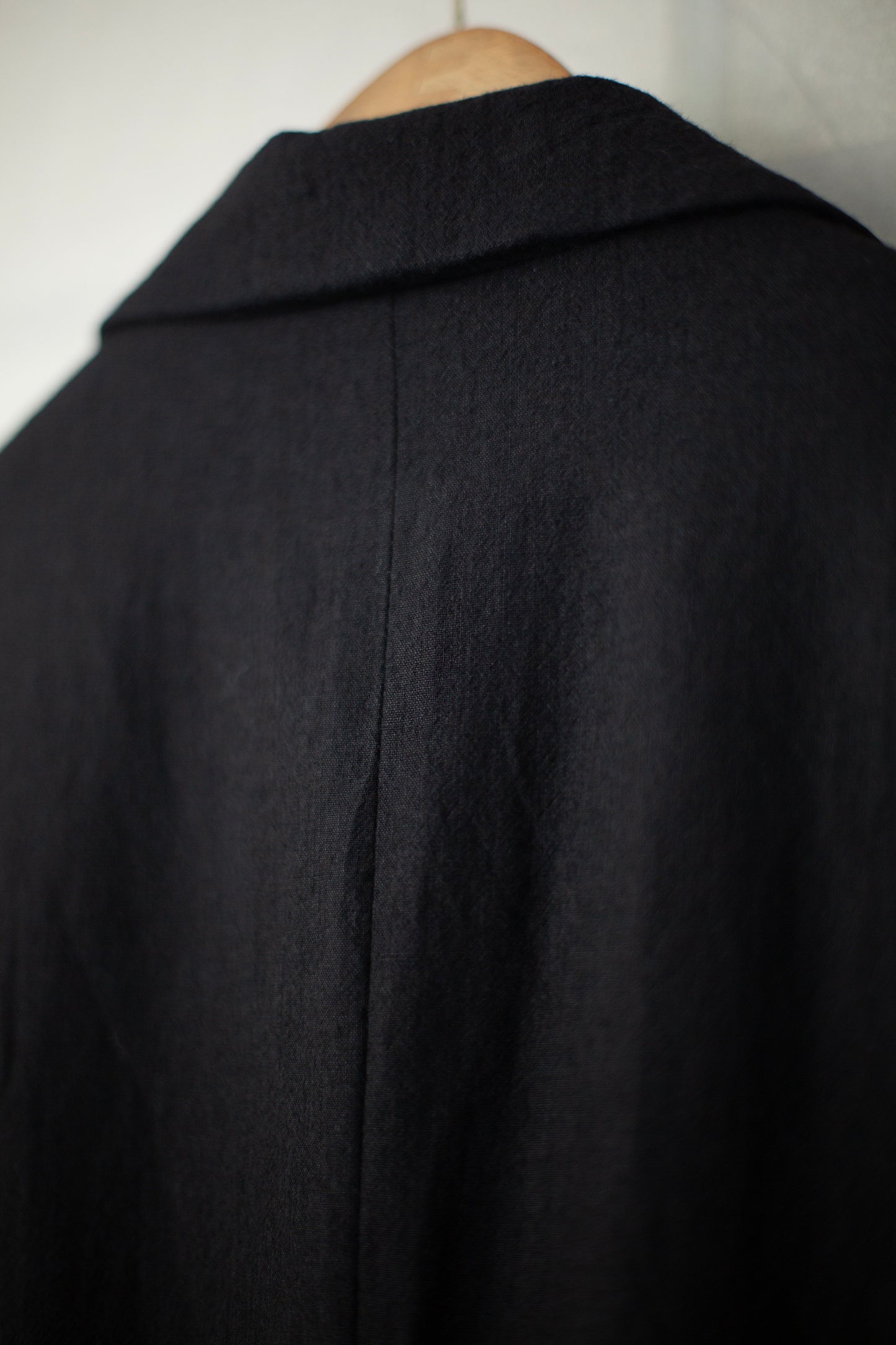 Black two-button Relaxed Coat