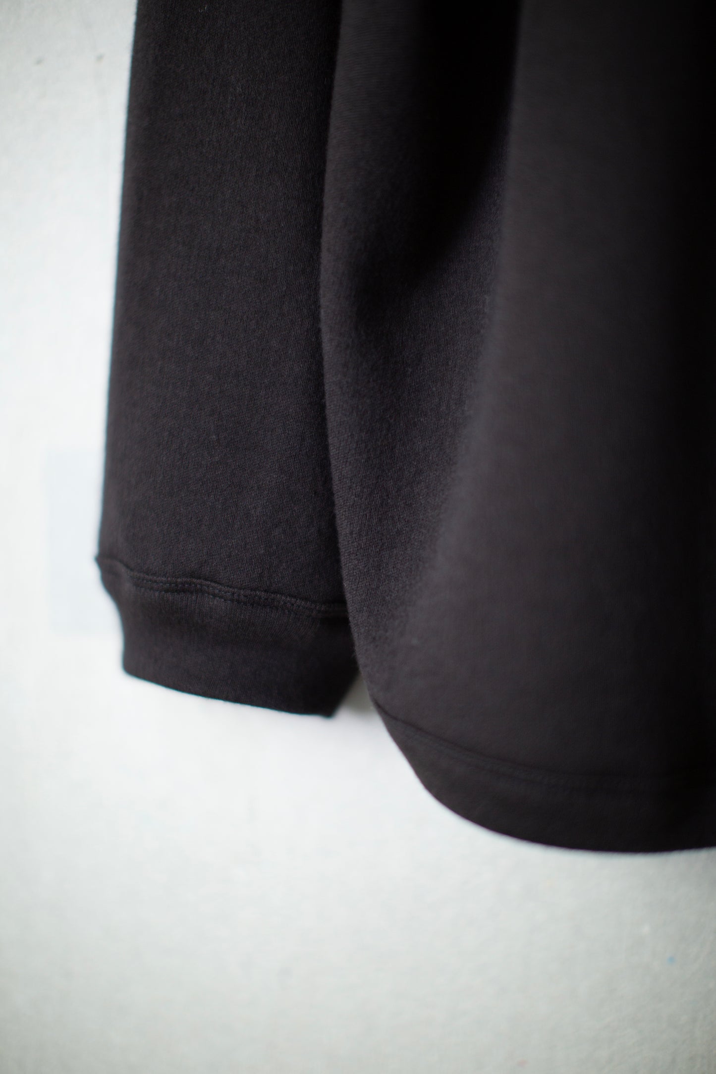 TEE#93 - EBONY BLACK COTTON CASHMERE PANCAKE