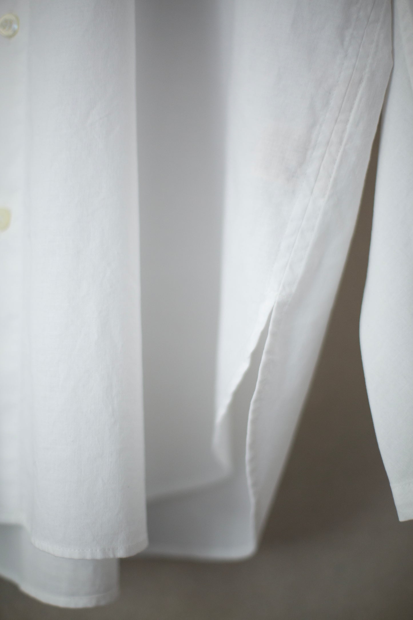 white cotton no collar shirt
