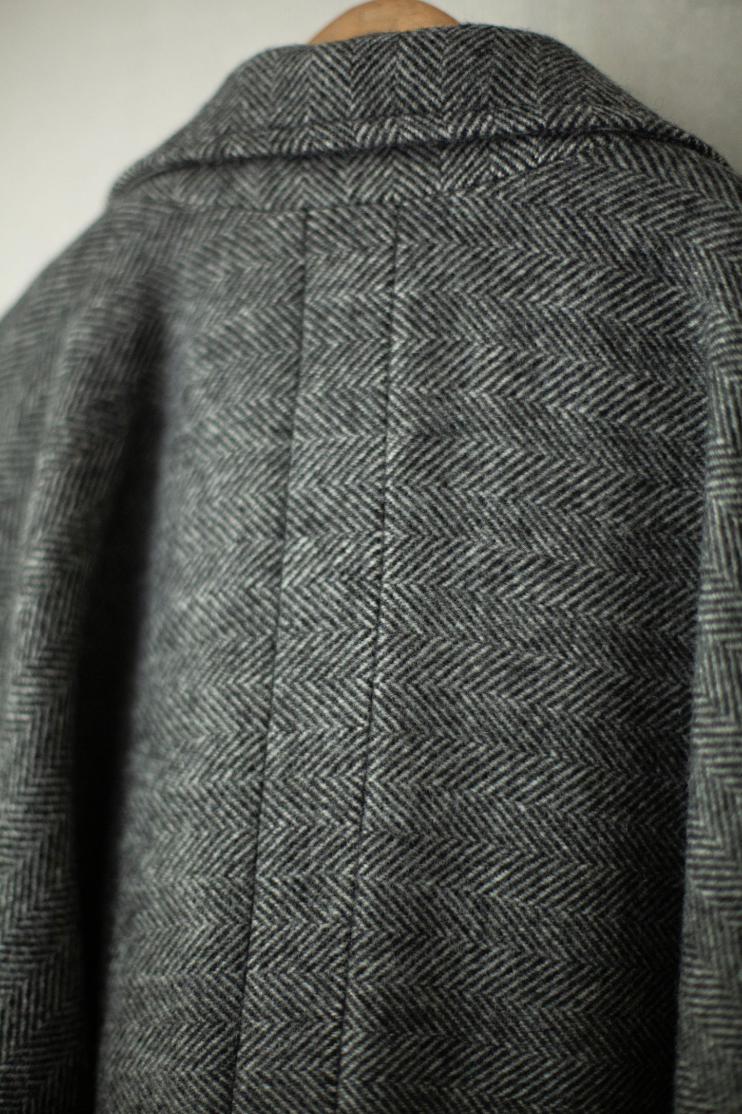 JACKET#58 - HERRINGBONE YAK WOOL BLACK & WHITE