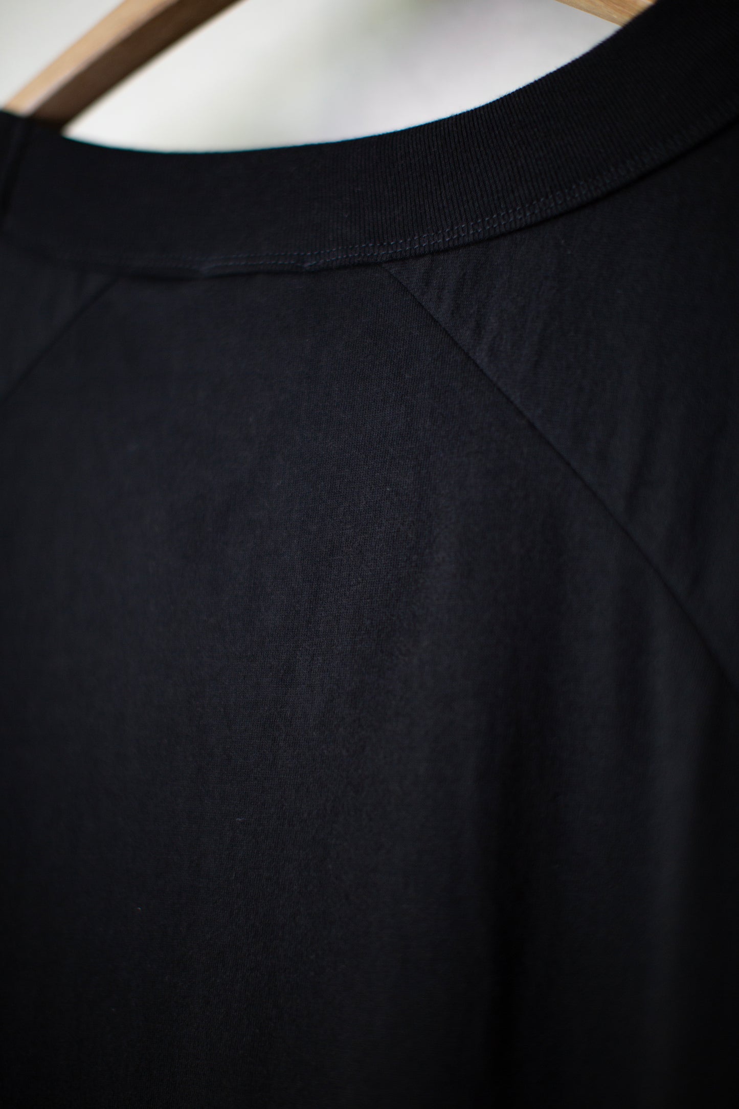 TEE#93 - BLACK COTTON CASHMERE JERSEY