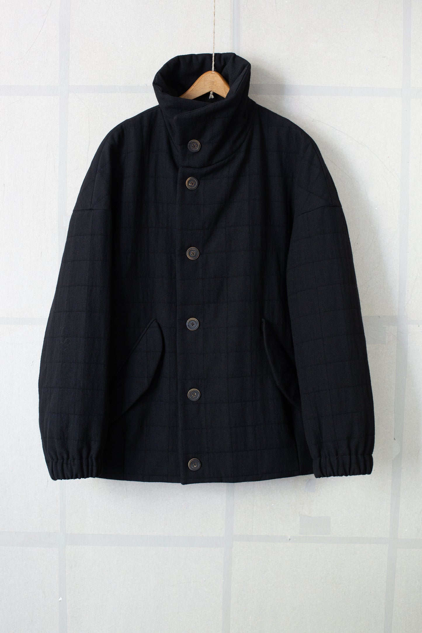 Black Padded Bomber Coat