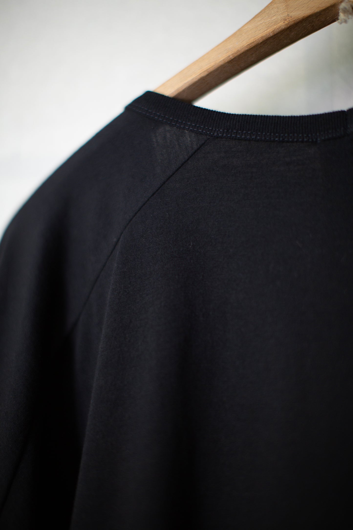 TEE#92 - BLACK COTTON CASHMERE JERSEY