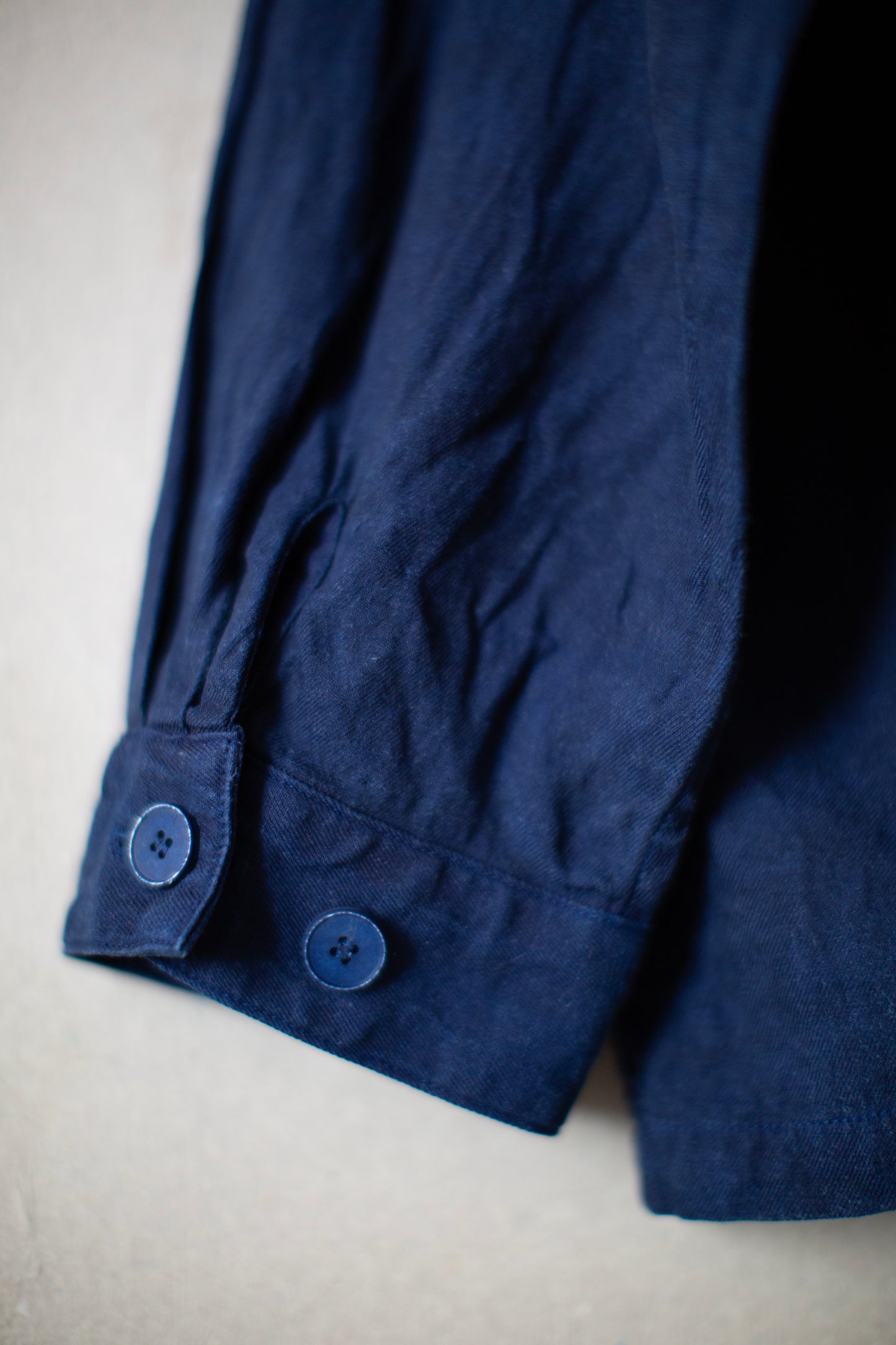 Dark natural indigo washi hemp jacket