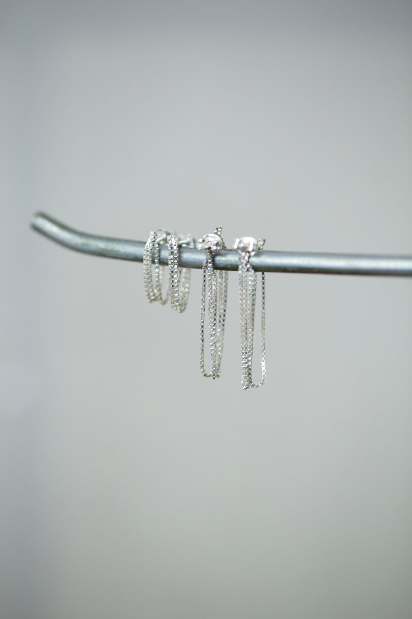 Pair Of Silver Chain Earrings M