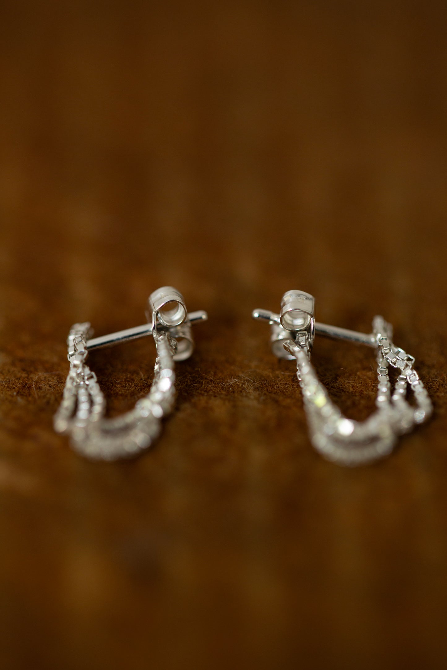 Pair Of Silver Chain Earrings S