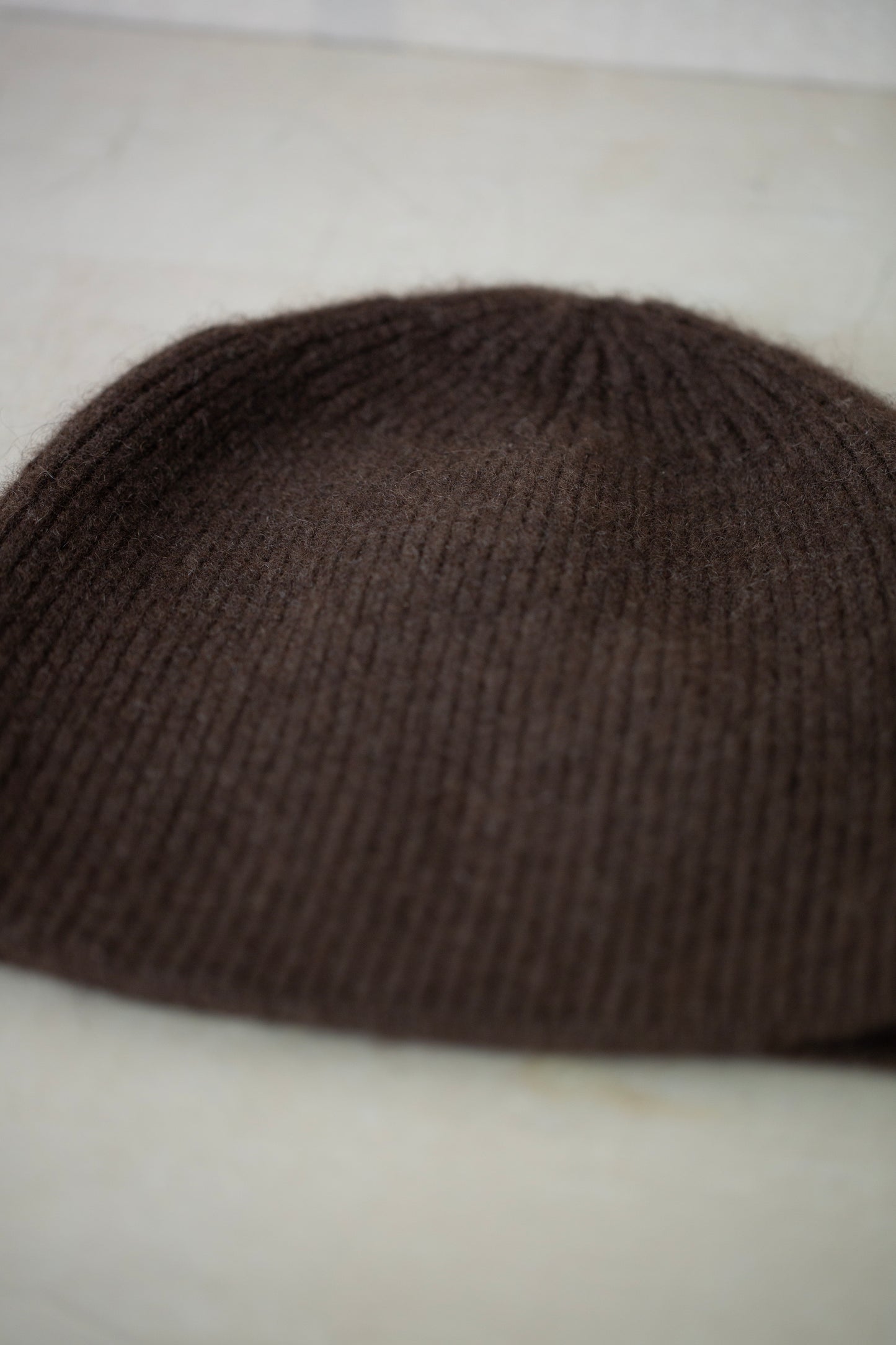 BEANIE#5 - DARK BROWN YAK WOOL