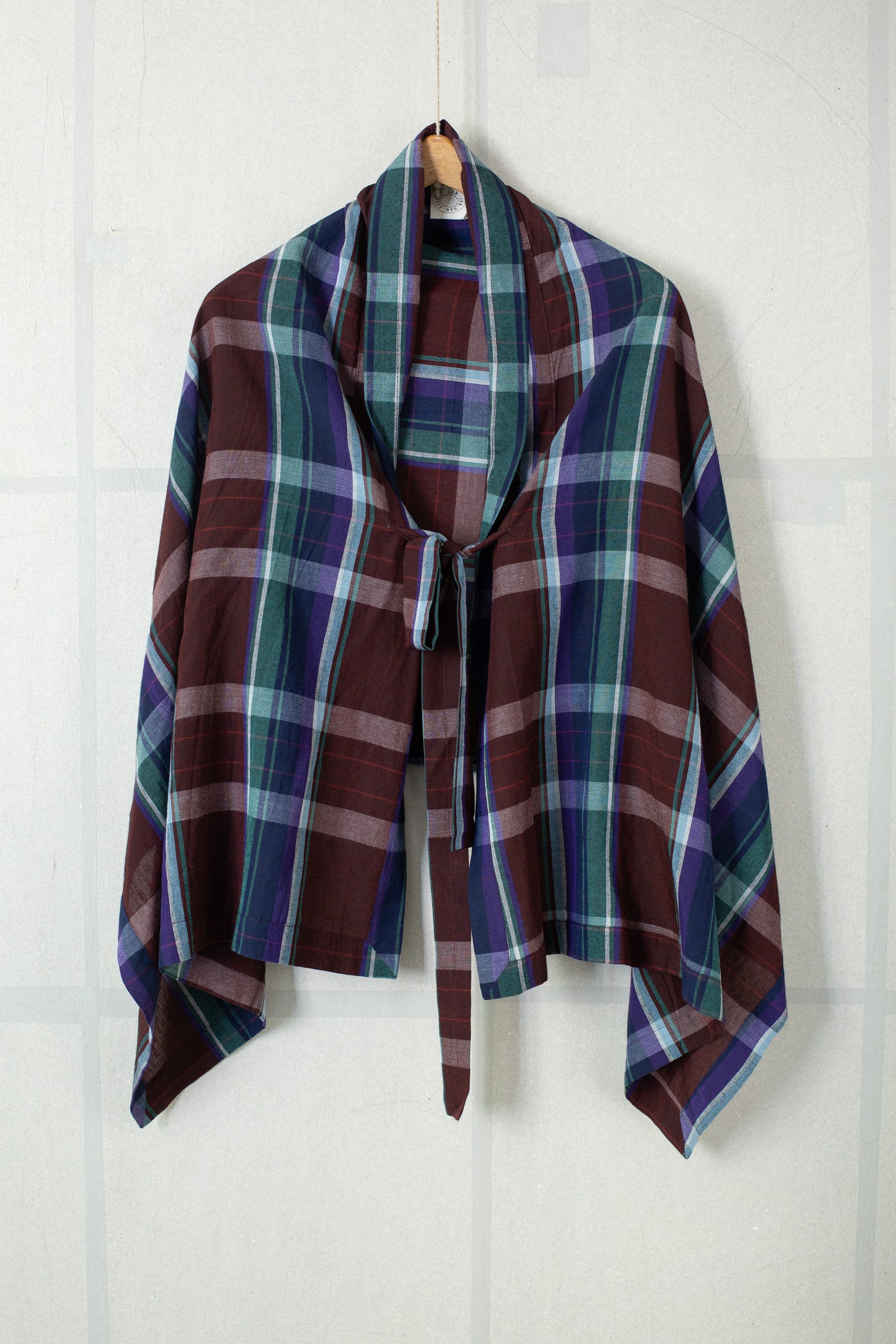 SCARF#33 - MADRAS I BORDEAUX-PURPLE-GREEN