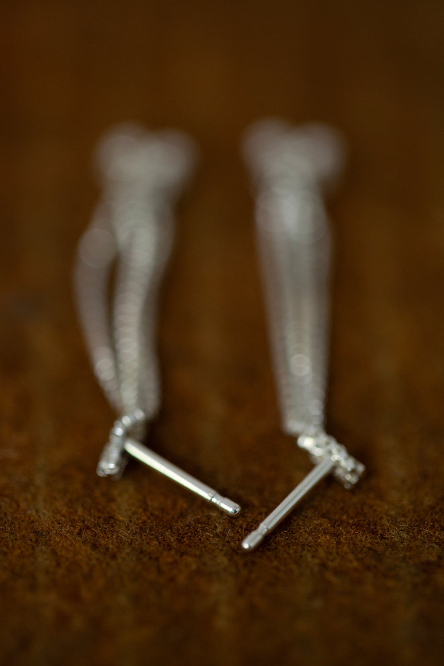 Pair Of Silver Chain Earrings S