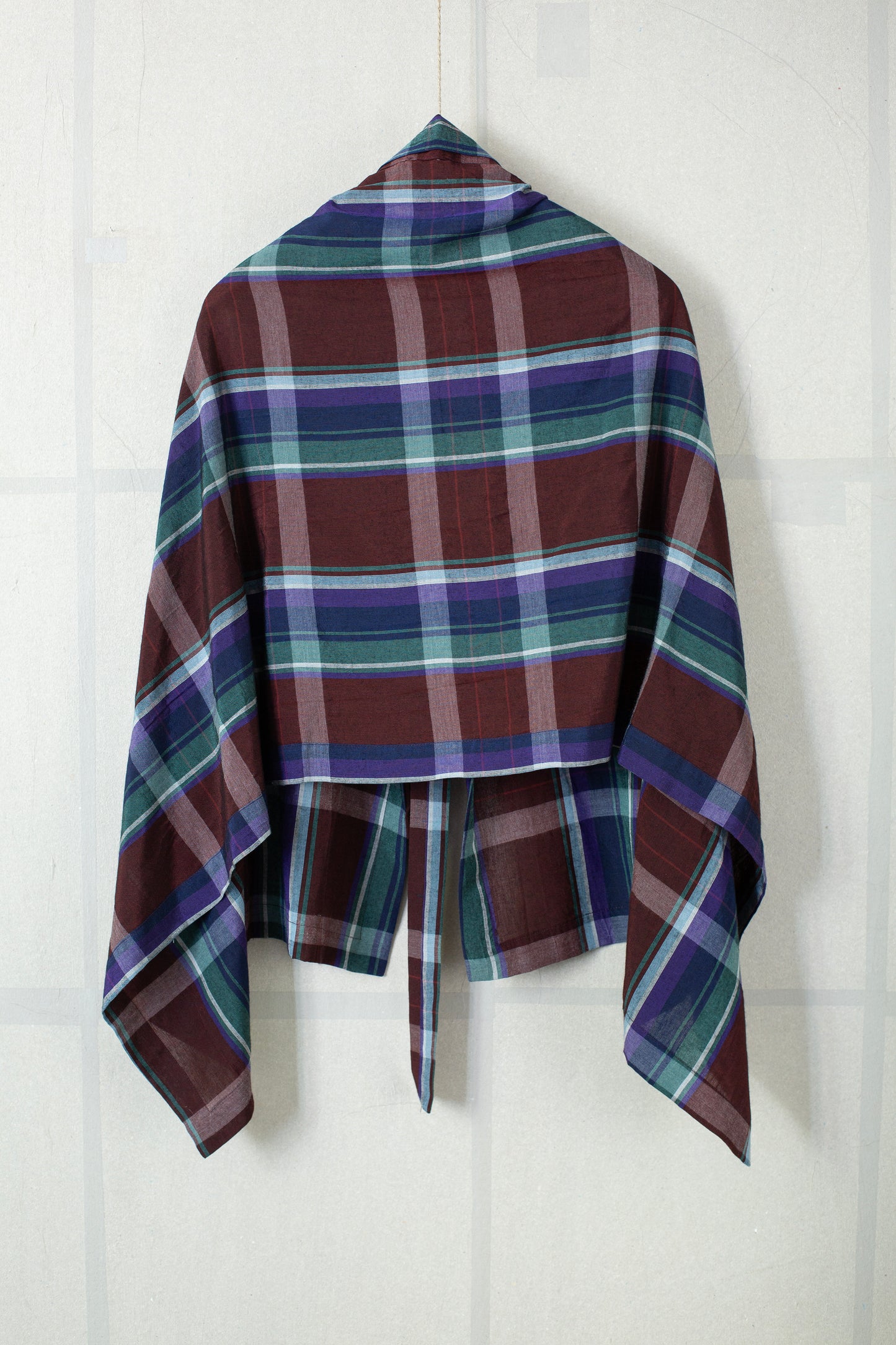 SCARF#33 - MADRAS I BORDEAUX-PURPLE-GREEN