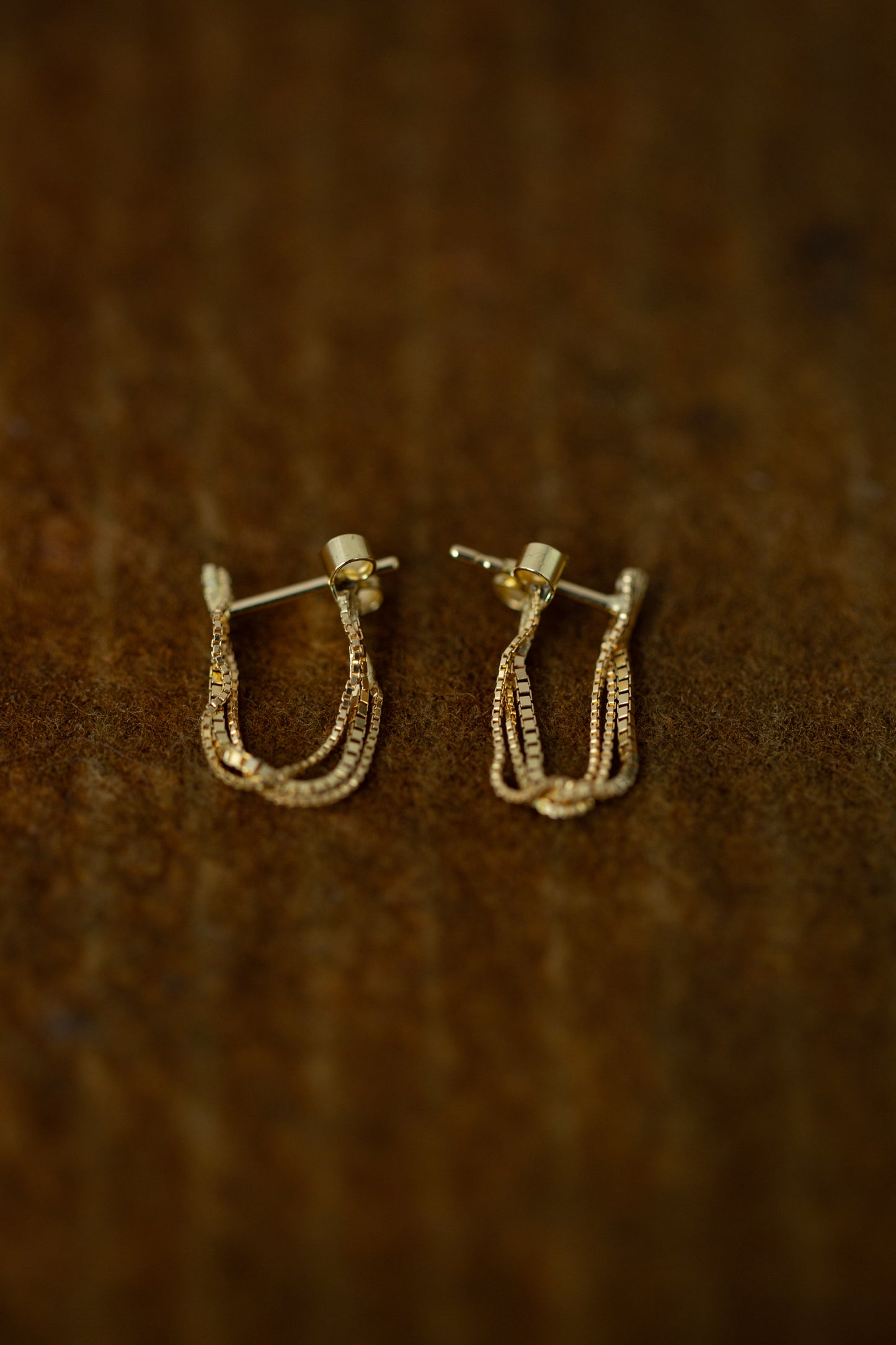 Pair Of Gold Chain Earrings S
