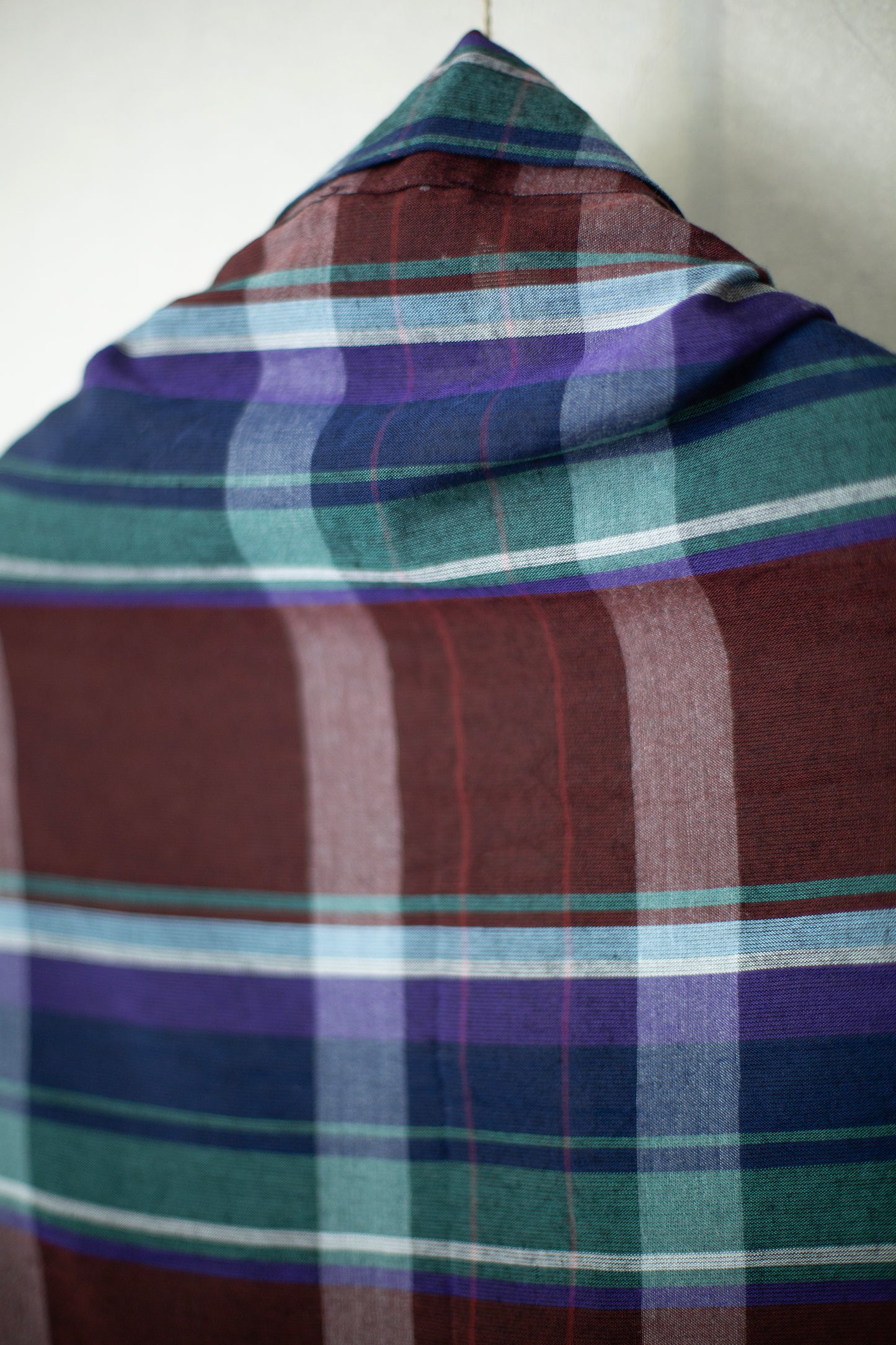 SCARF#33 - MADRAS I BORDEAUX-PURPLE-GREEN
