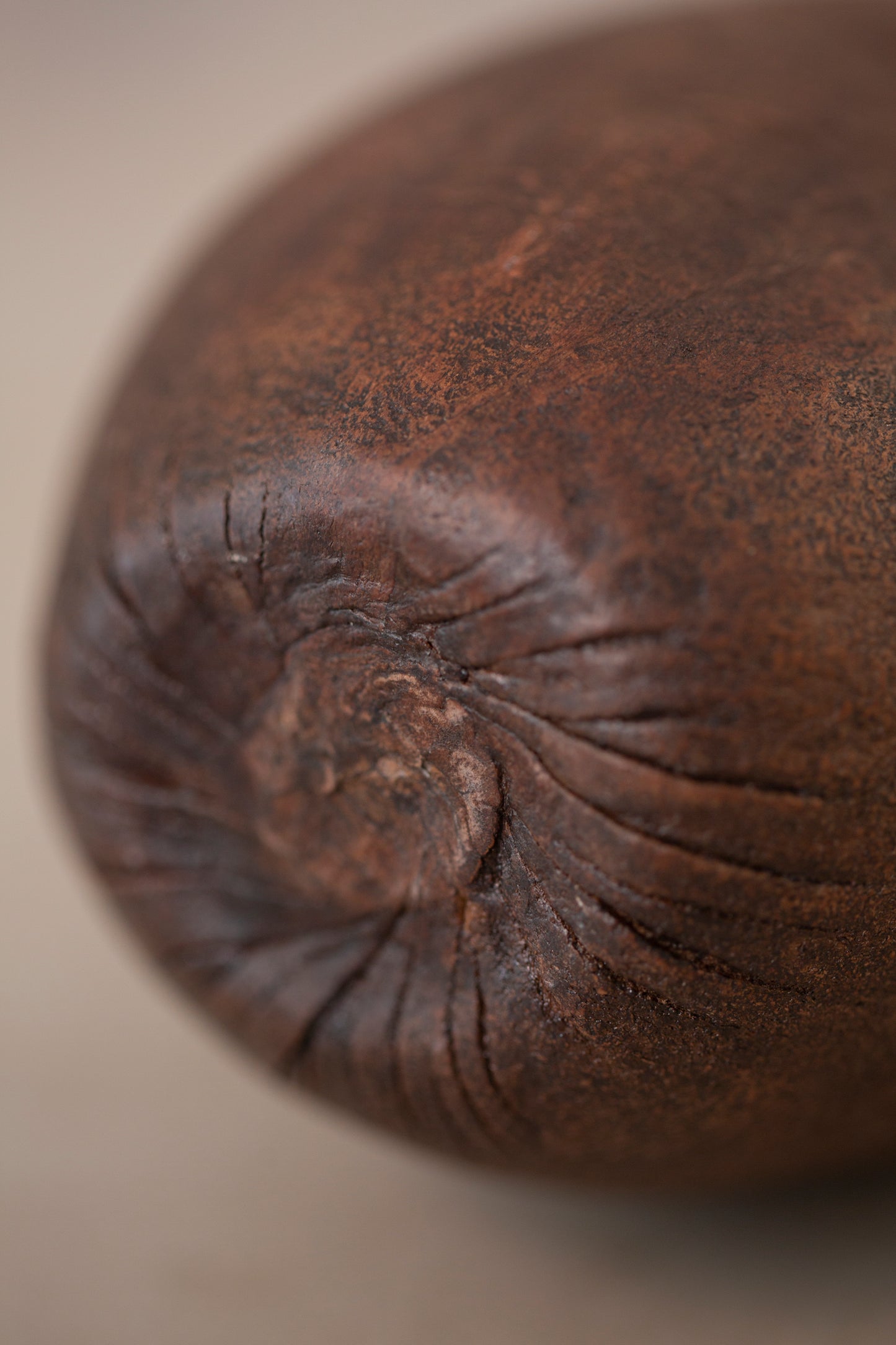 Hand crafted leather vase