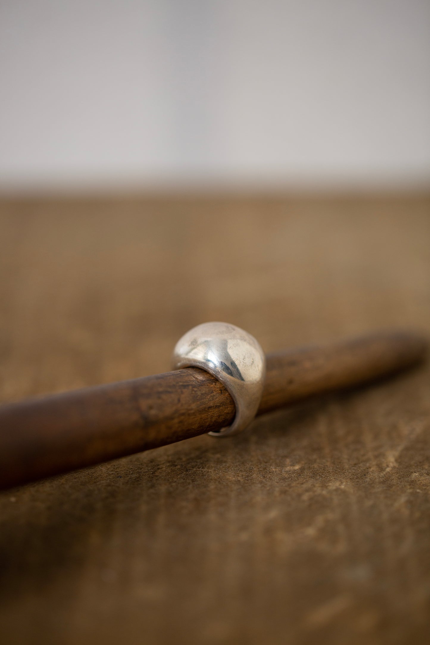 Solid silver ring