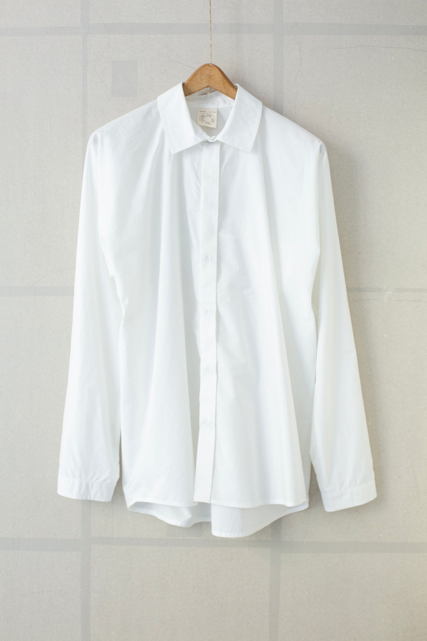 SHIRT#90 - WHITE COTTON POPELINE
