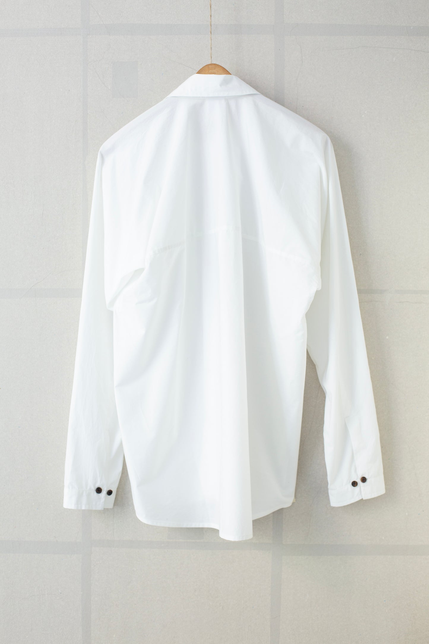 SHIRT#90 - WHITE COTTON POPELINE
