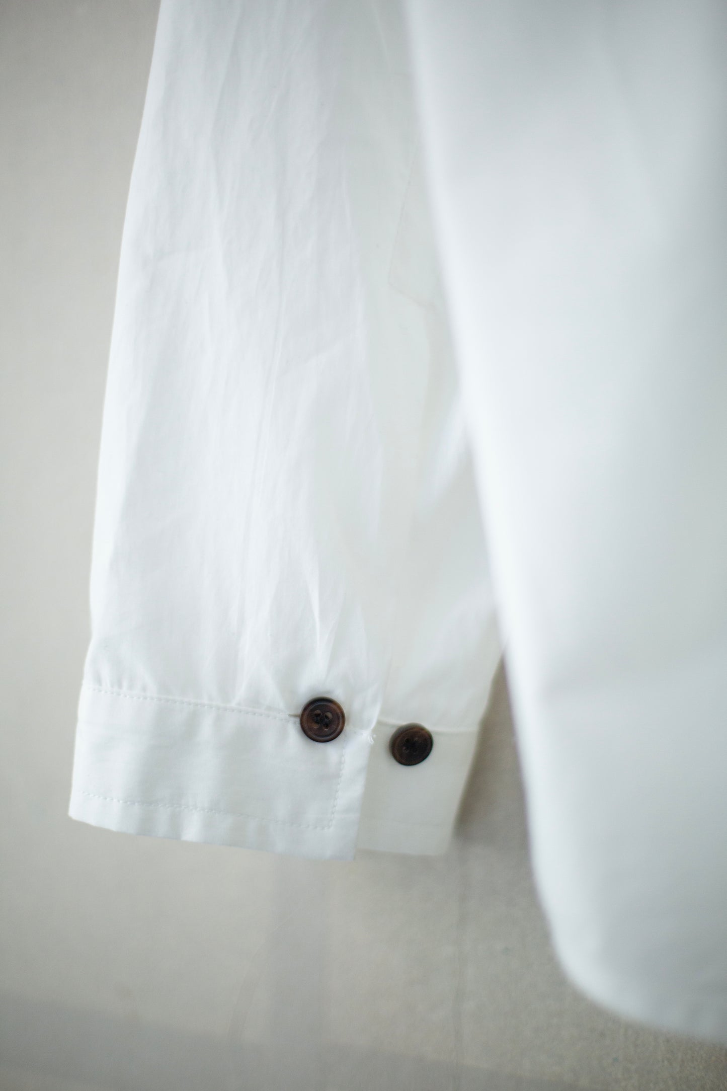 SHIRT#90 - WHITE COTTON POPELINE