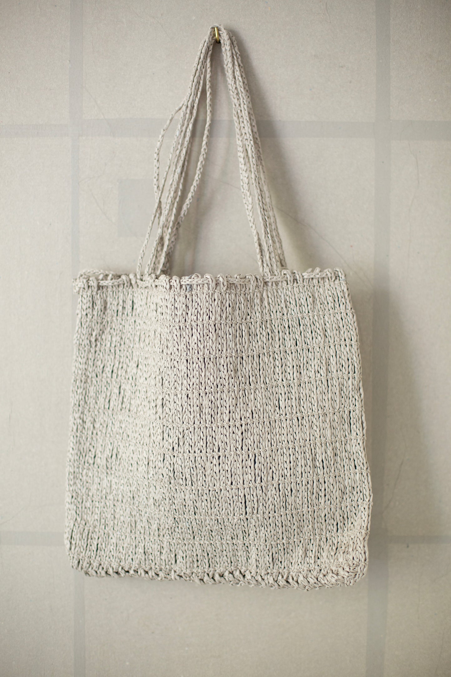 Jomon Knitted Bag In off white Washi Fiber