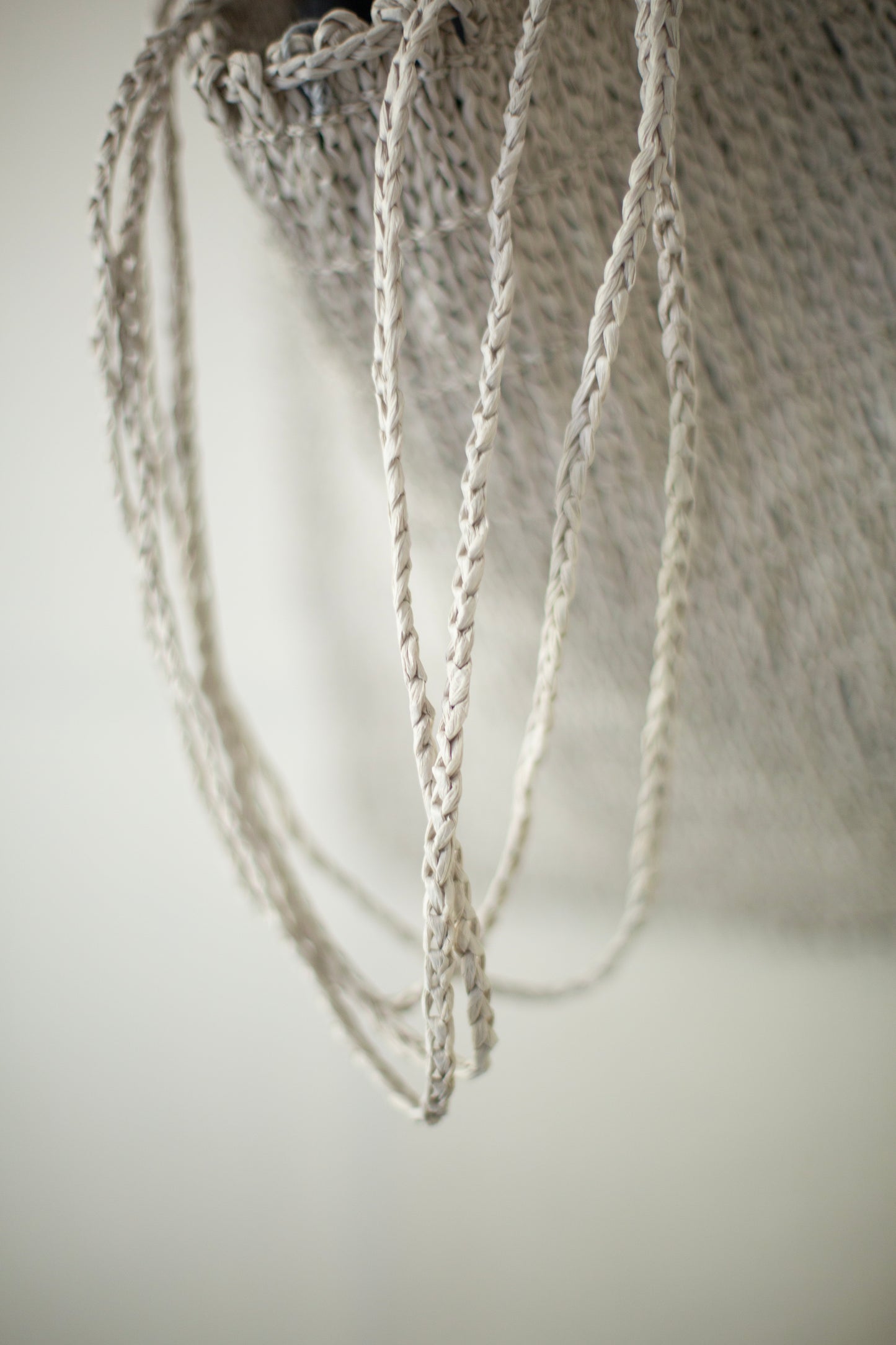 Jomon Knitted Bag In off white Washi Fiber