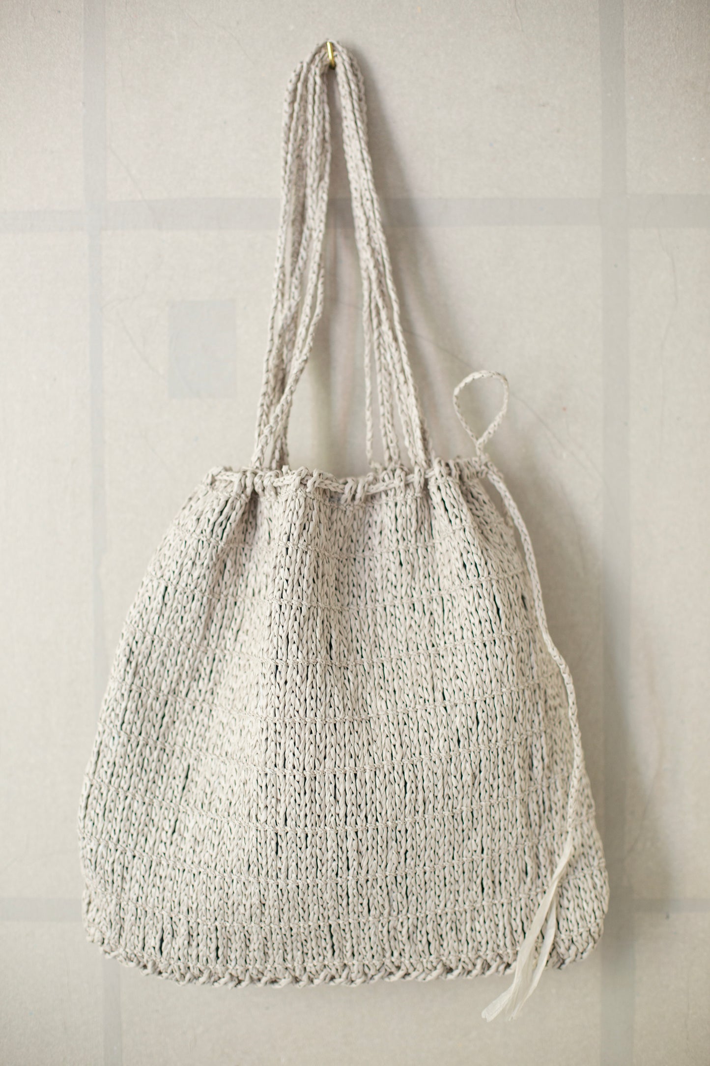 Jomon Knitted Bag In off white Washi Fiber