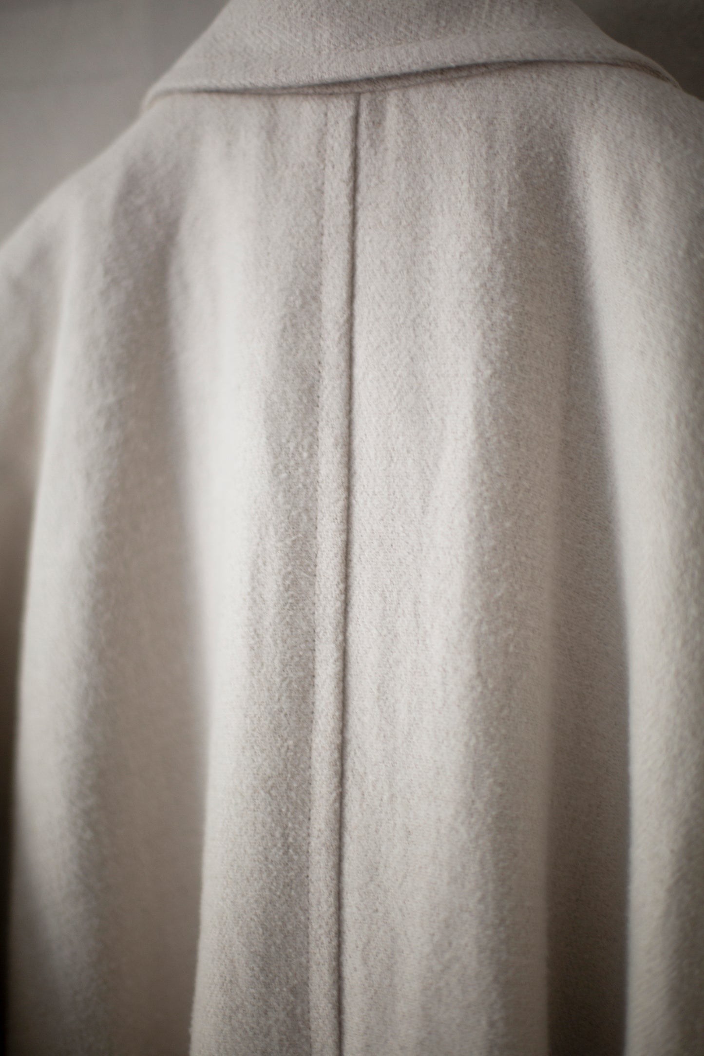 Coat#27 - Ivory Brushed Herringbone Hemp