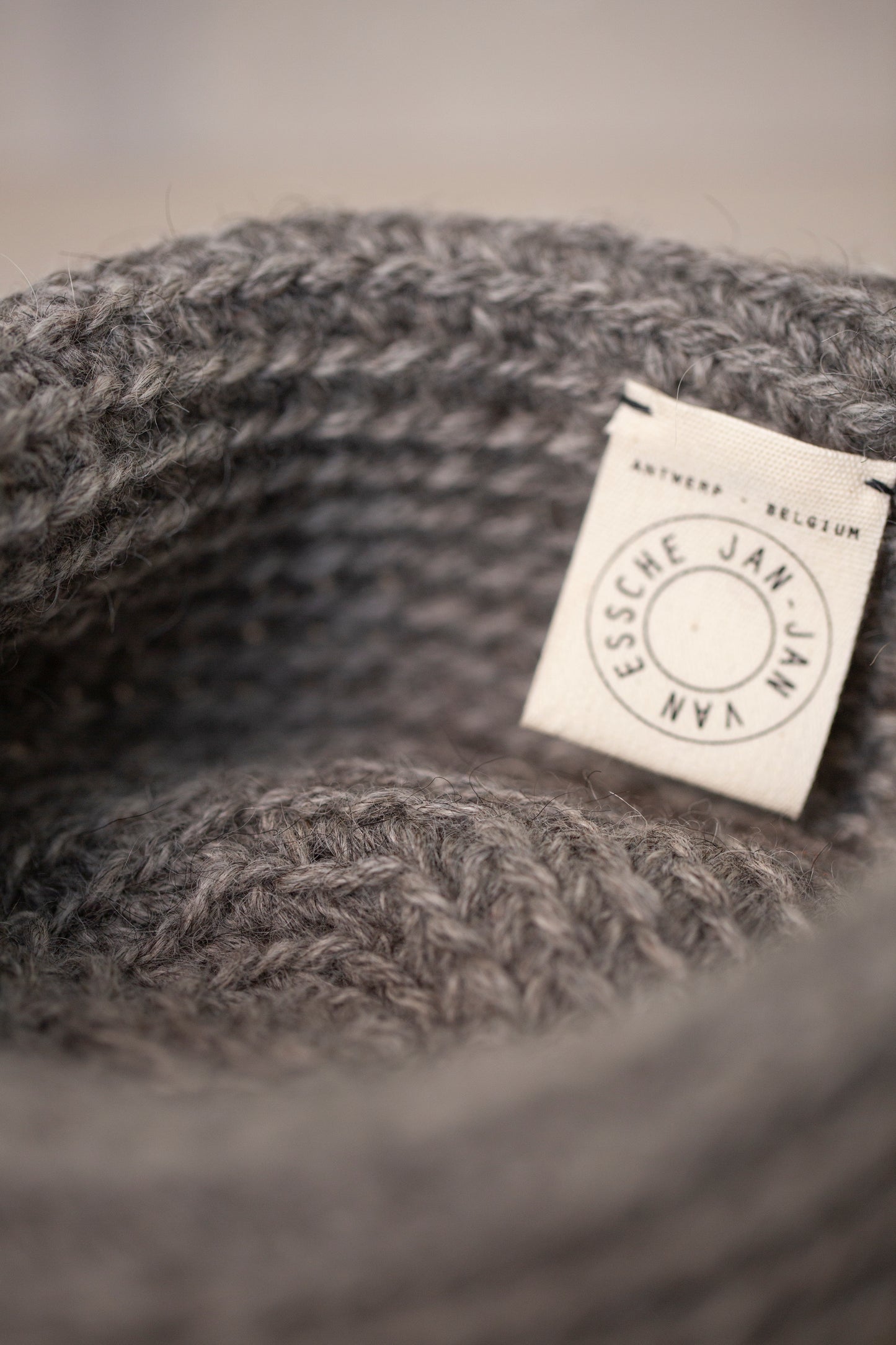 BEANIE#7 - NATURAL GREY ICELANDIC WOOL