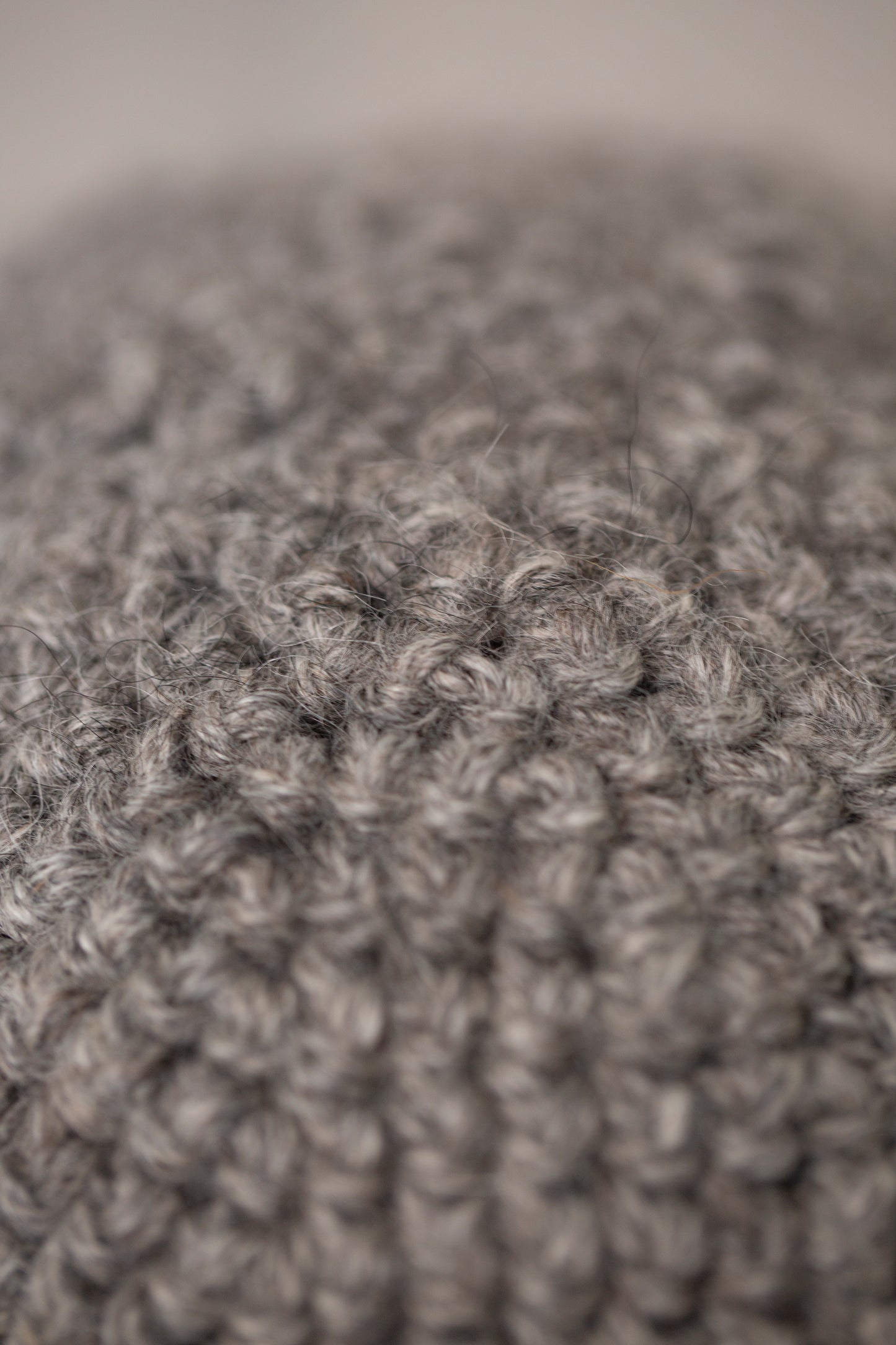 BEANIE#7 - NATURAL GREY ICELANDIC WOOL