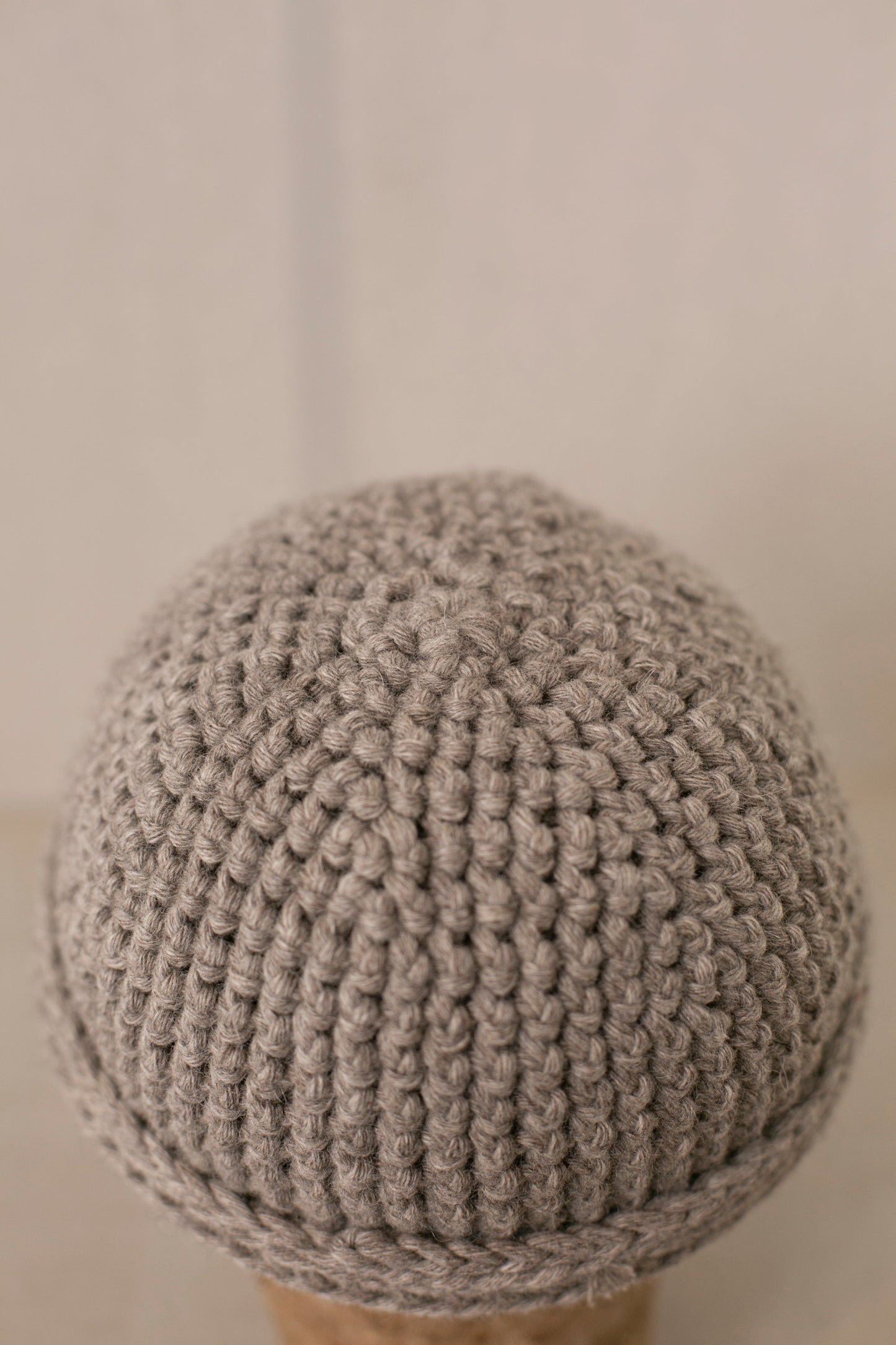 Beanie#7 - Natural Grey Yak Wool